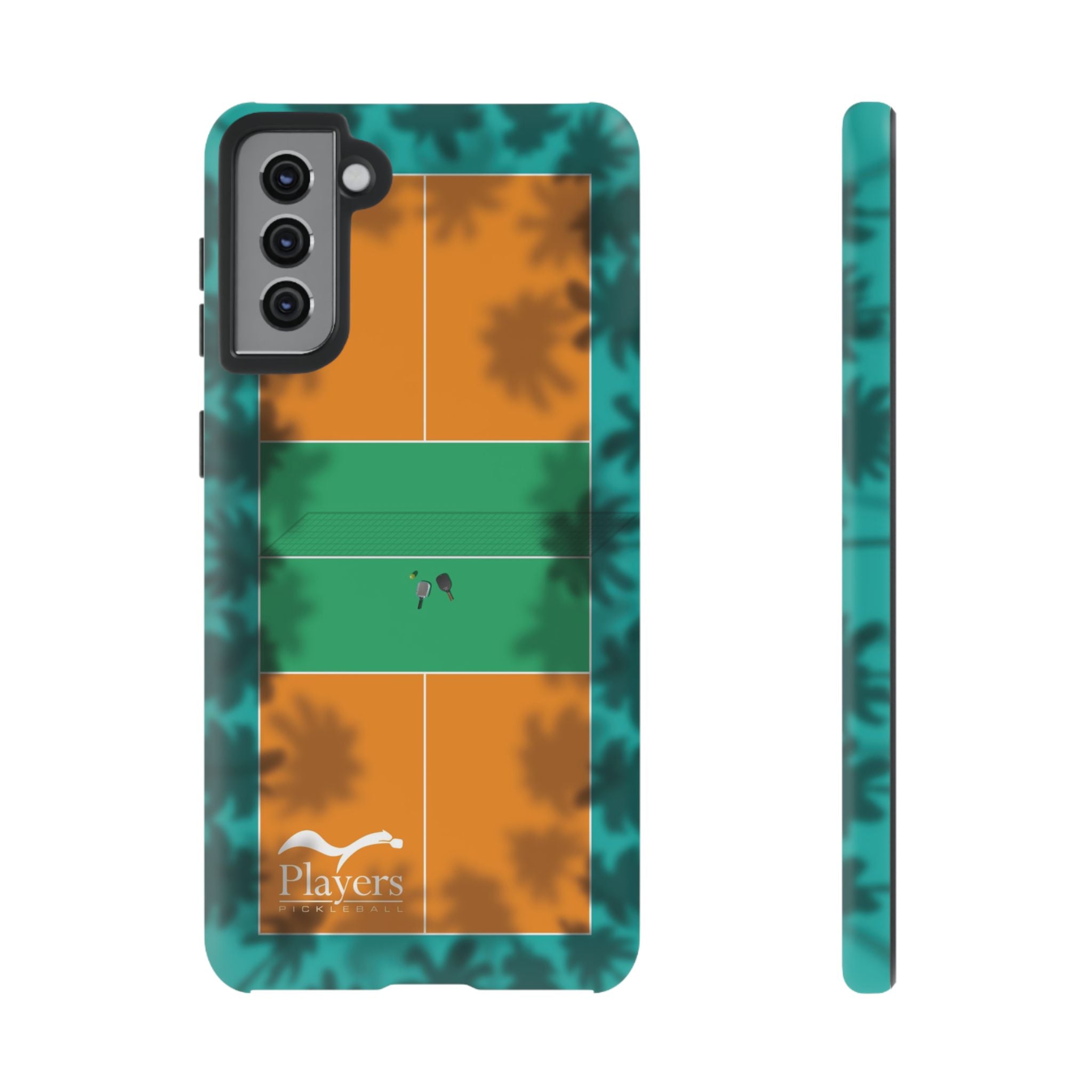 Pickleball Court Phone Cover - Tropical Palm Tree Design