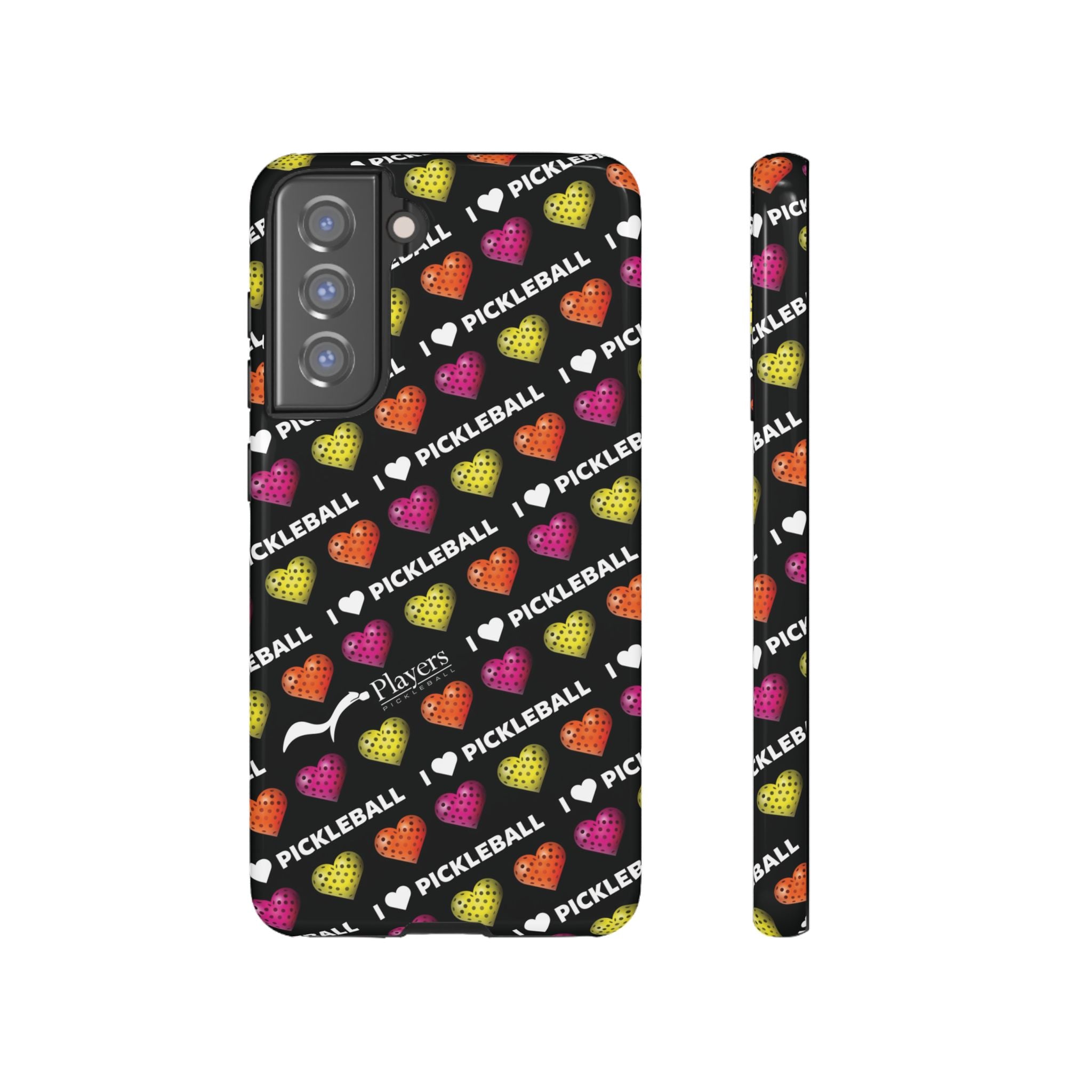 I Heart Pickleball Pattern Phone Cover