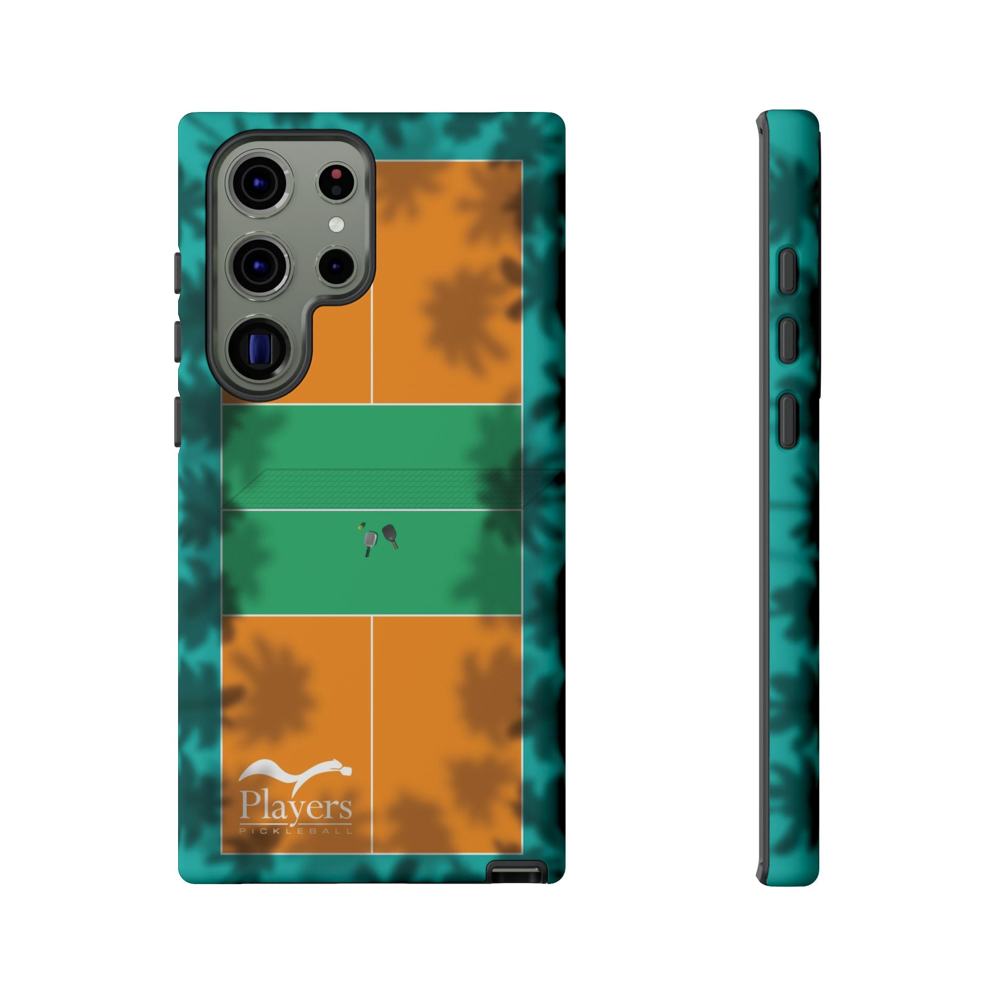 Pickleball Court Phone Cover - Tropical Palm Tree Design