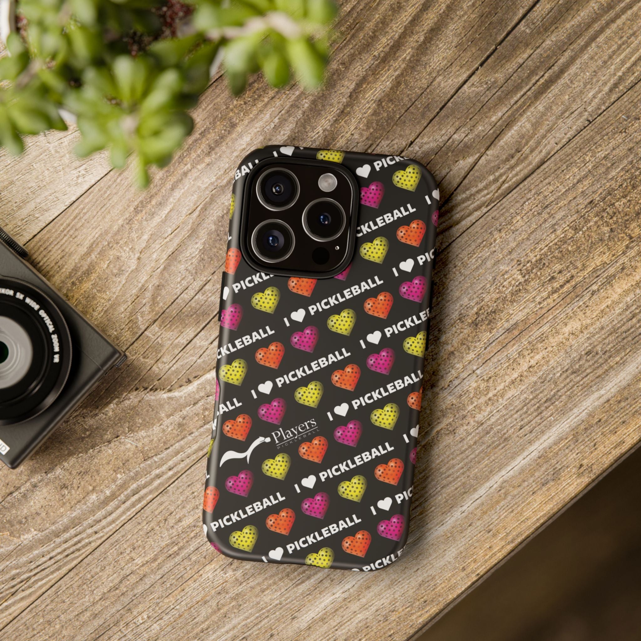 I Heart Pickleball Pattern Phone Cover