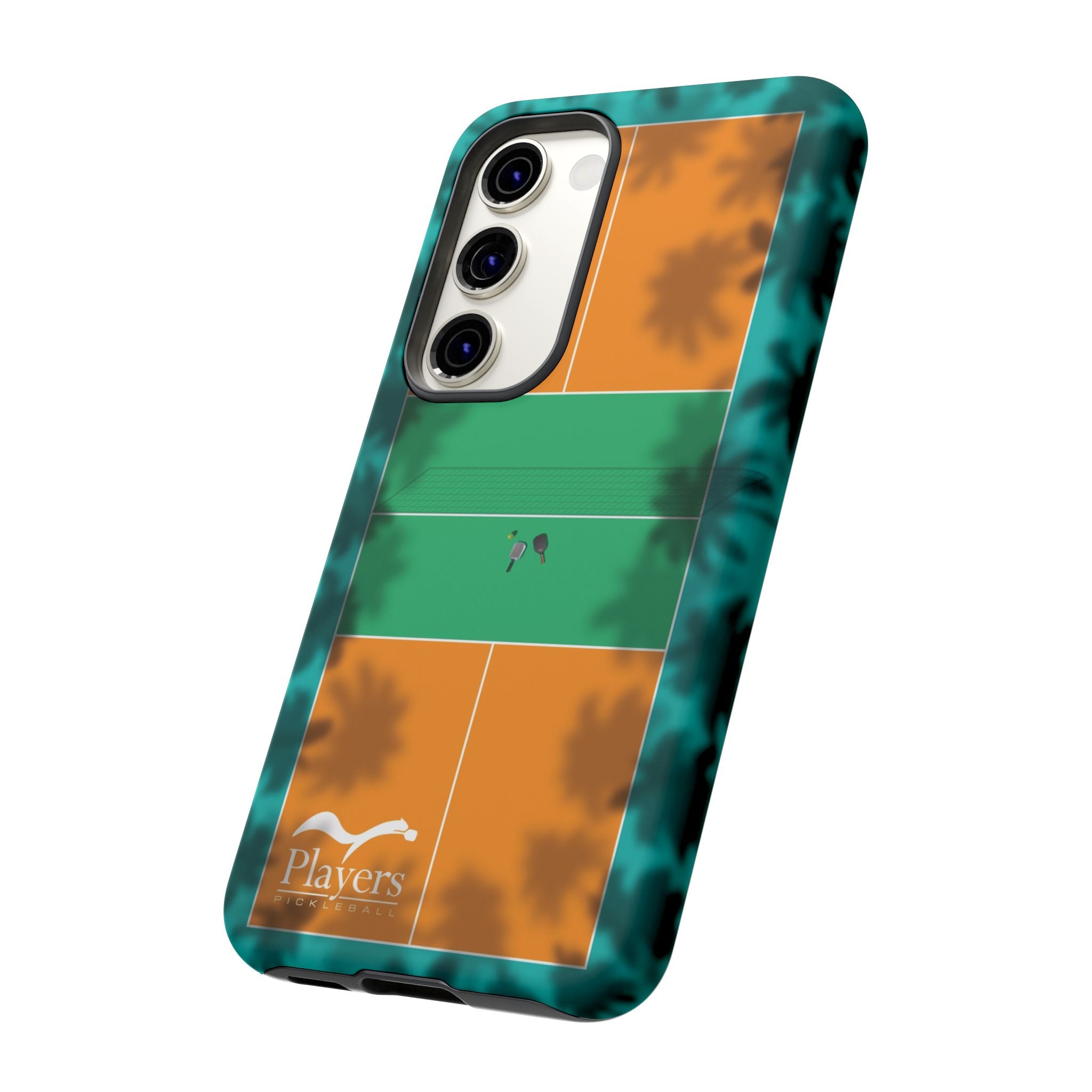 Pickleball Court Phone Cover - Tropical Palm Tree Design