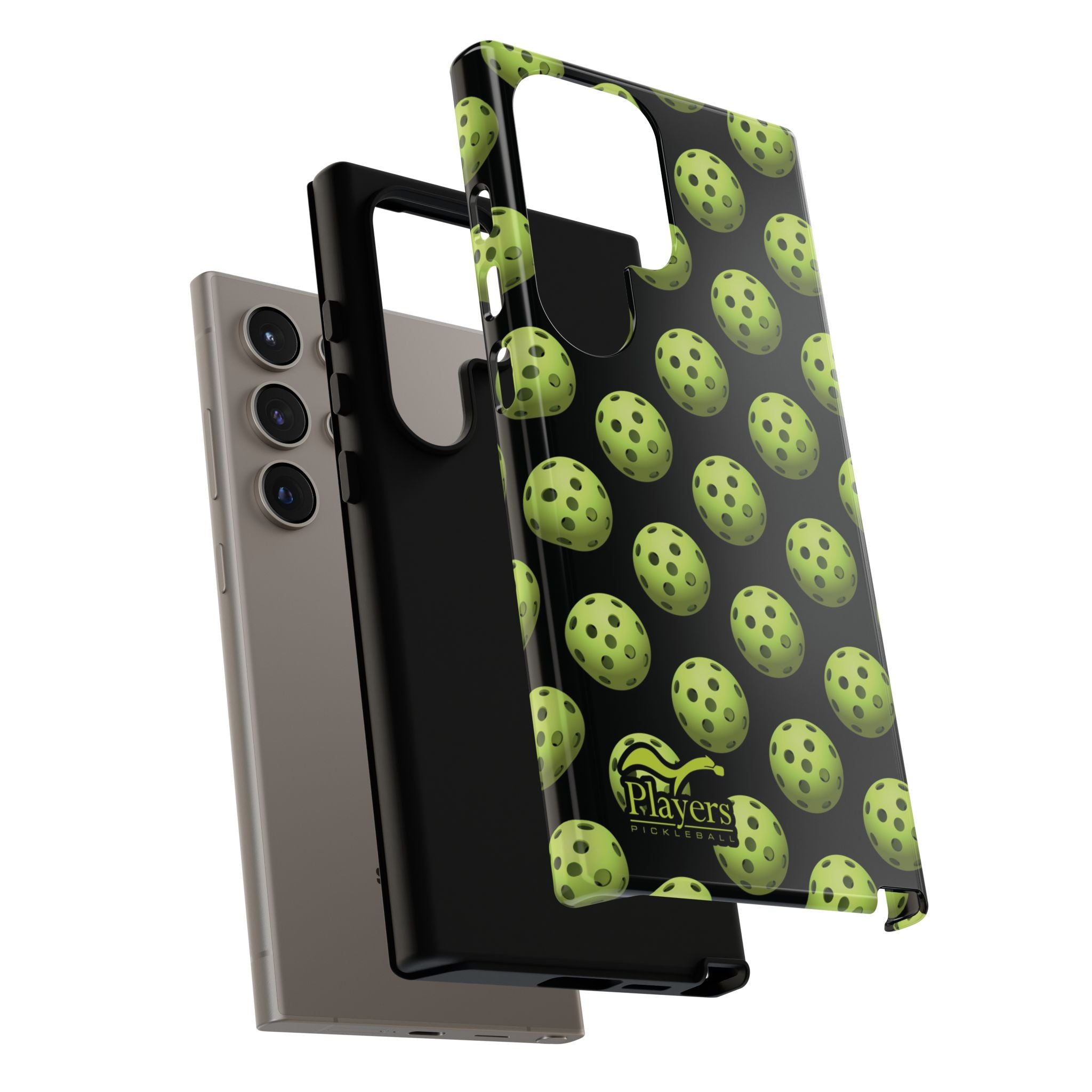 Pickleball Pattern Phone Cover (on Black)