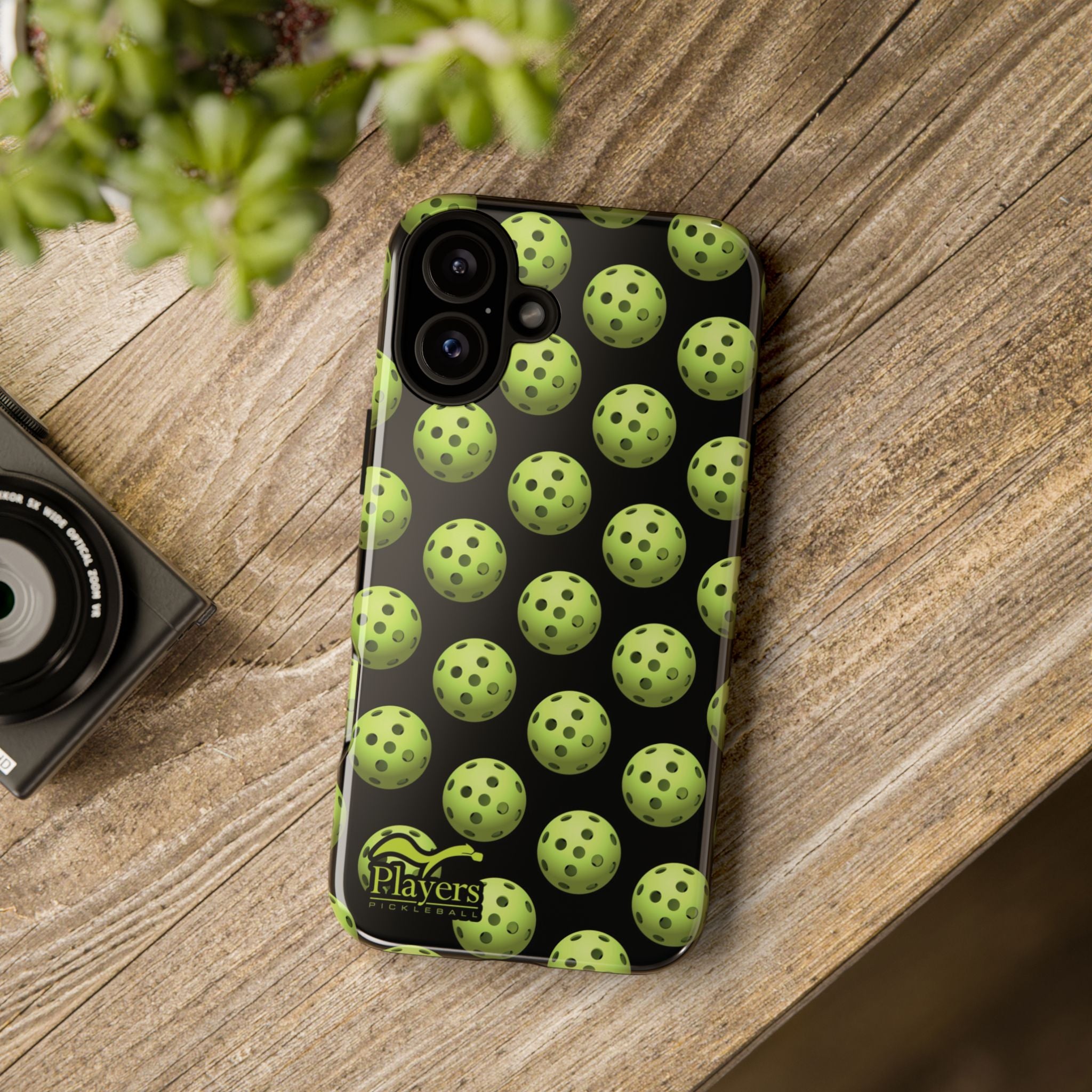 Pickleball Pattern Phone Cover (on Black)