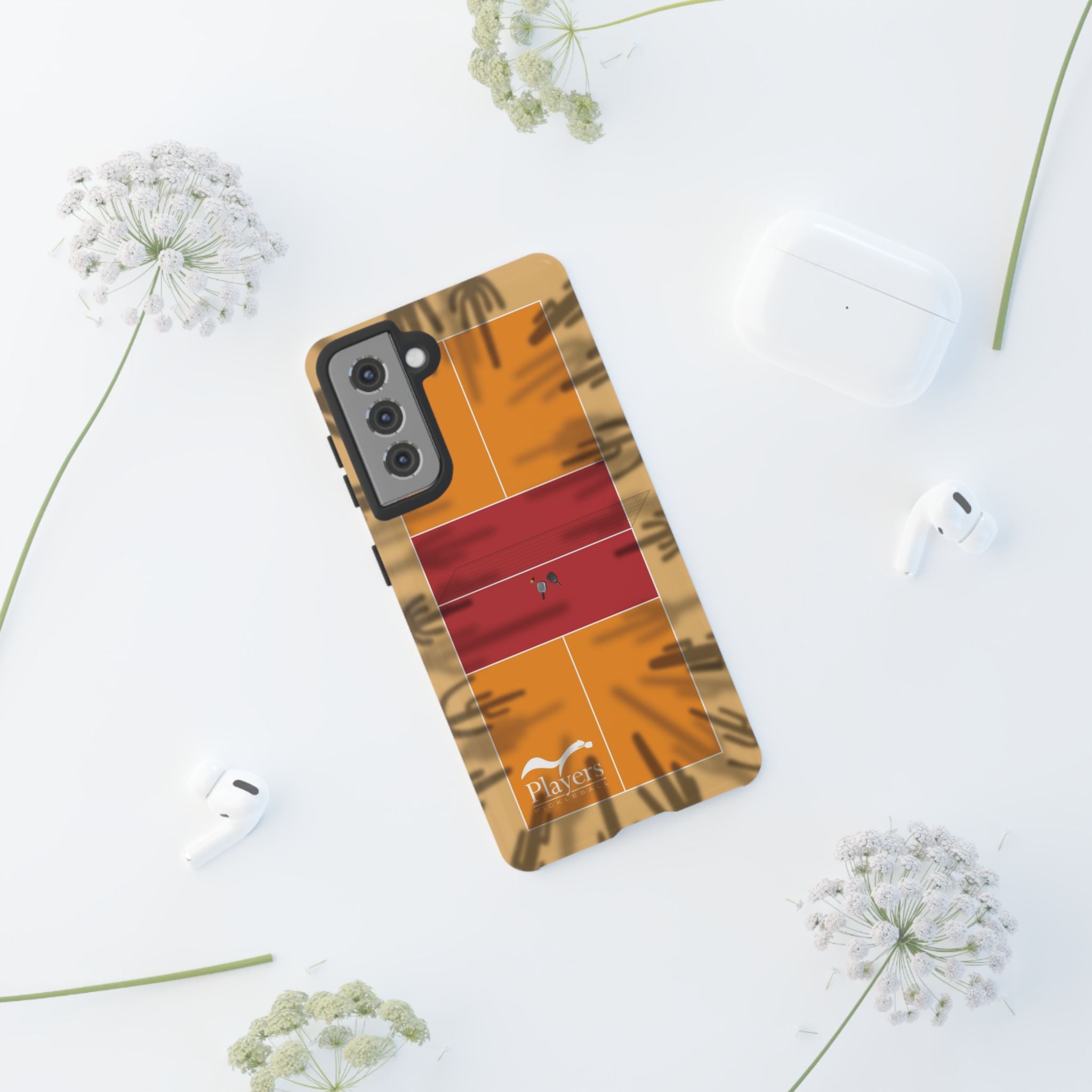 Pickleball Court Phone Cover - Southwest Saguaro Design