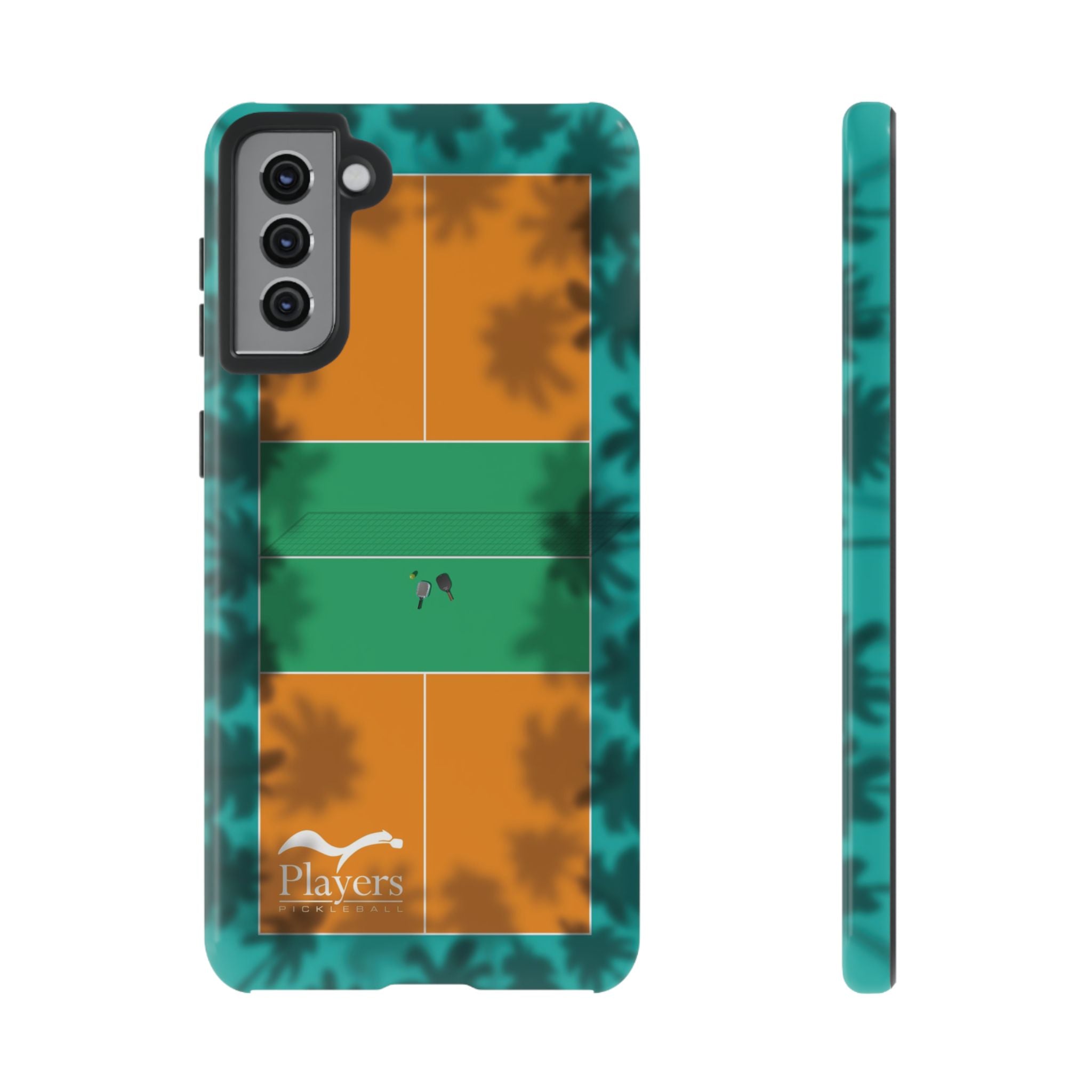 Pickleball Court Phone Cover - Tropical Palm Tree Design