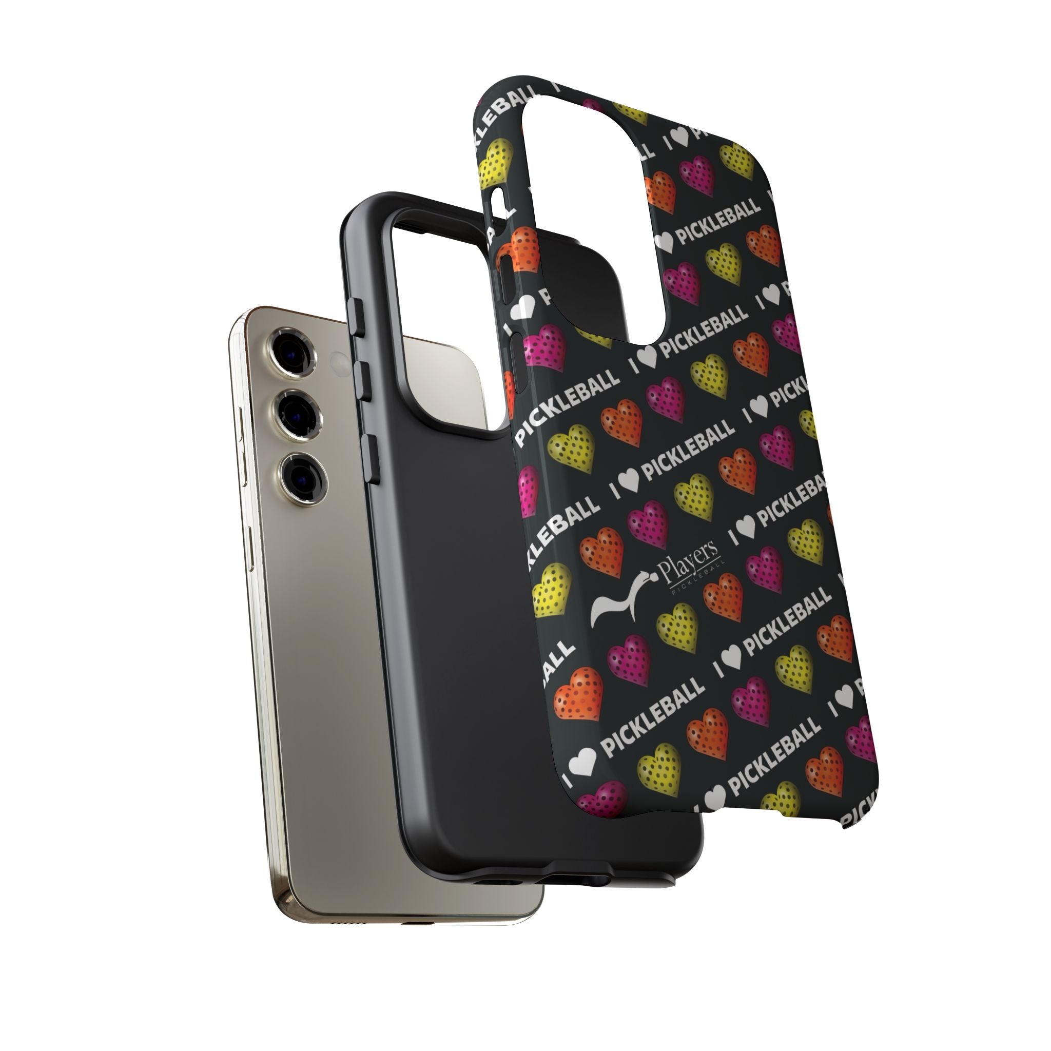 I Heart Pickleball Pattern Phone Cover