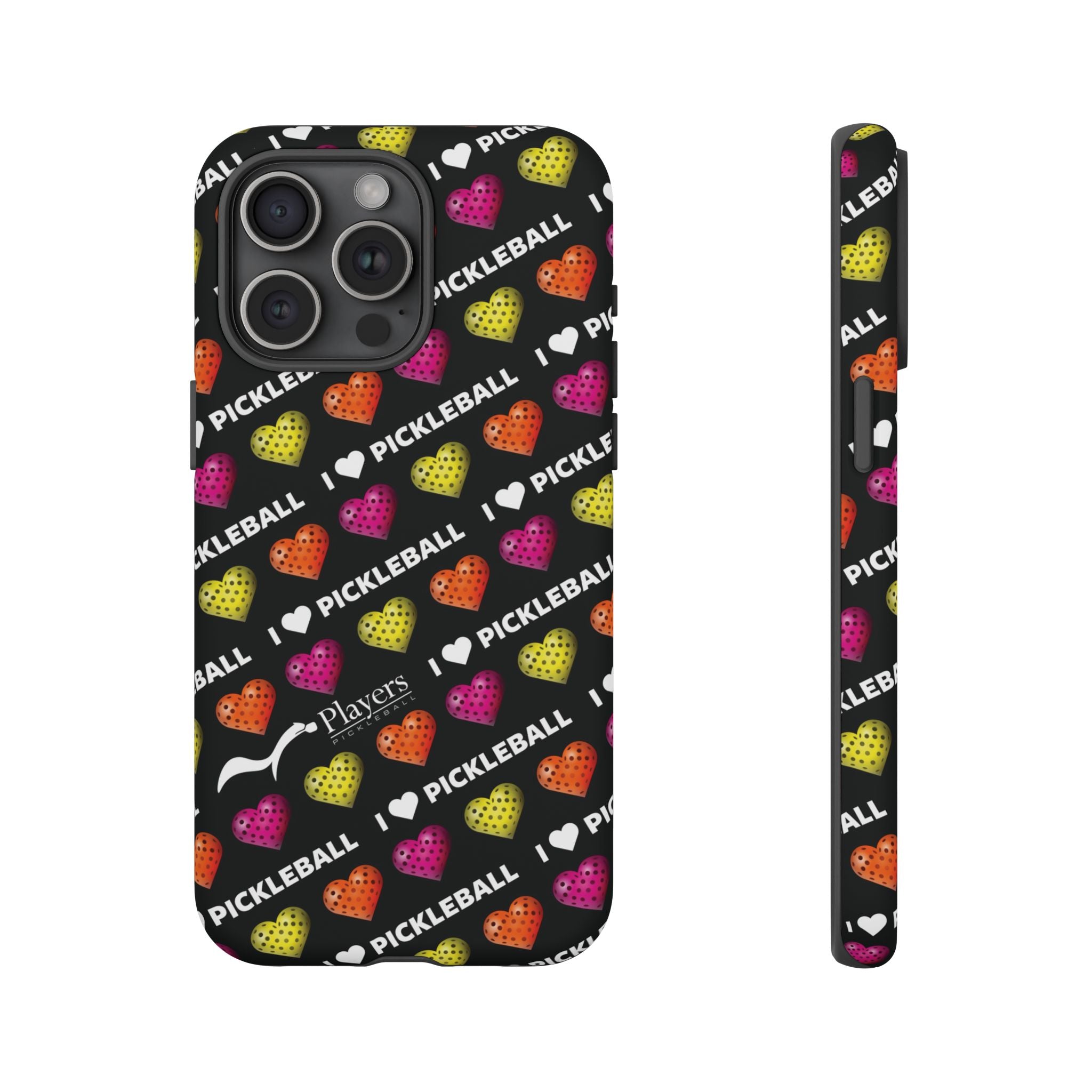 I Heart Pickleball Pattern Phone Cover