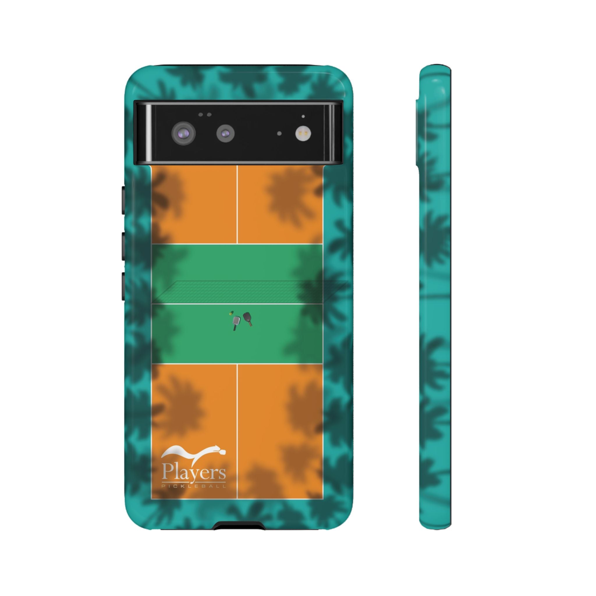 Pickleball Court Phone Cover - Tropical Palm Tree Design