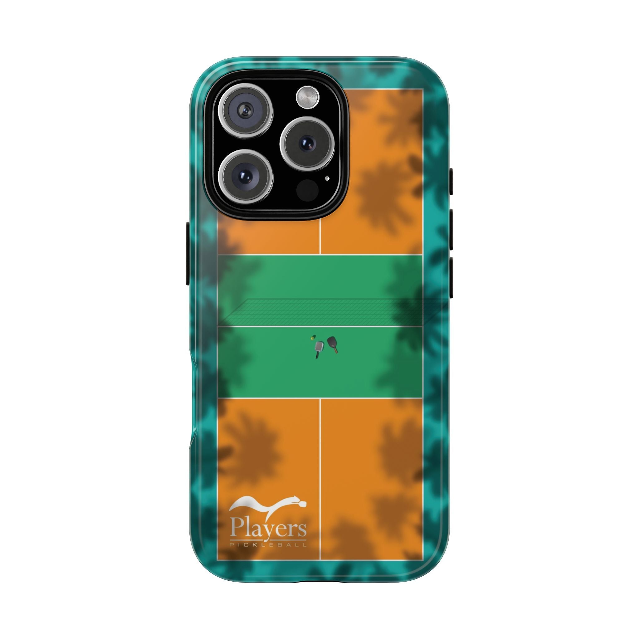 Pickleball Court Phone Cover - Tropical Palm Tree Design