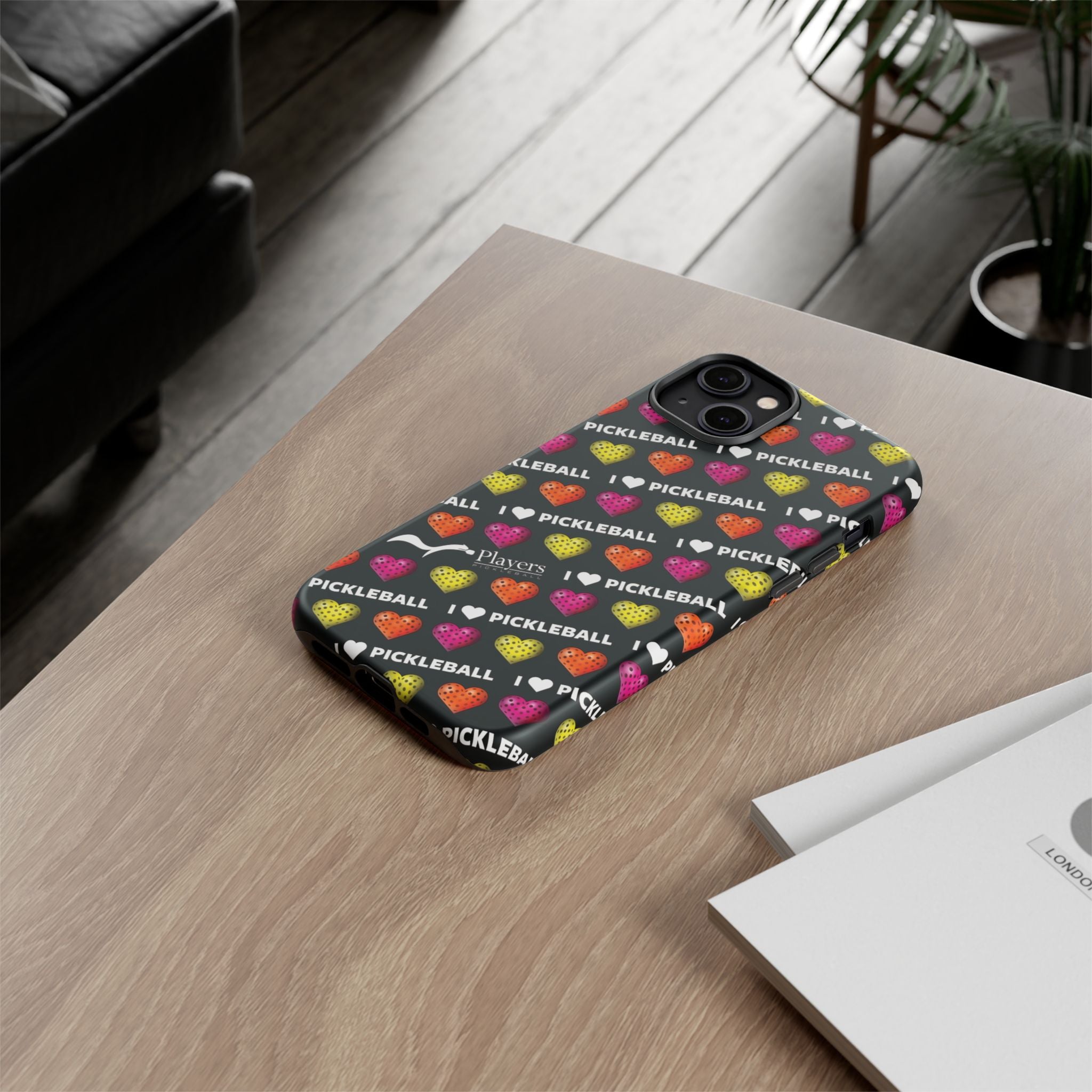 I Heart Pickleball Pattern Phone Cover