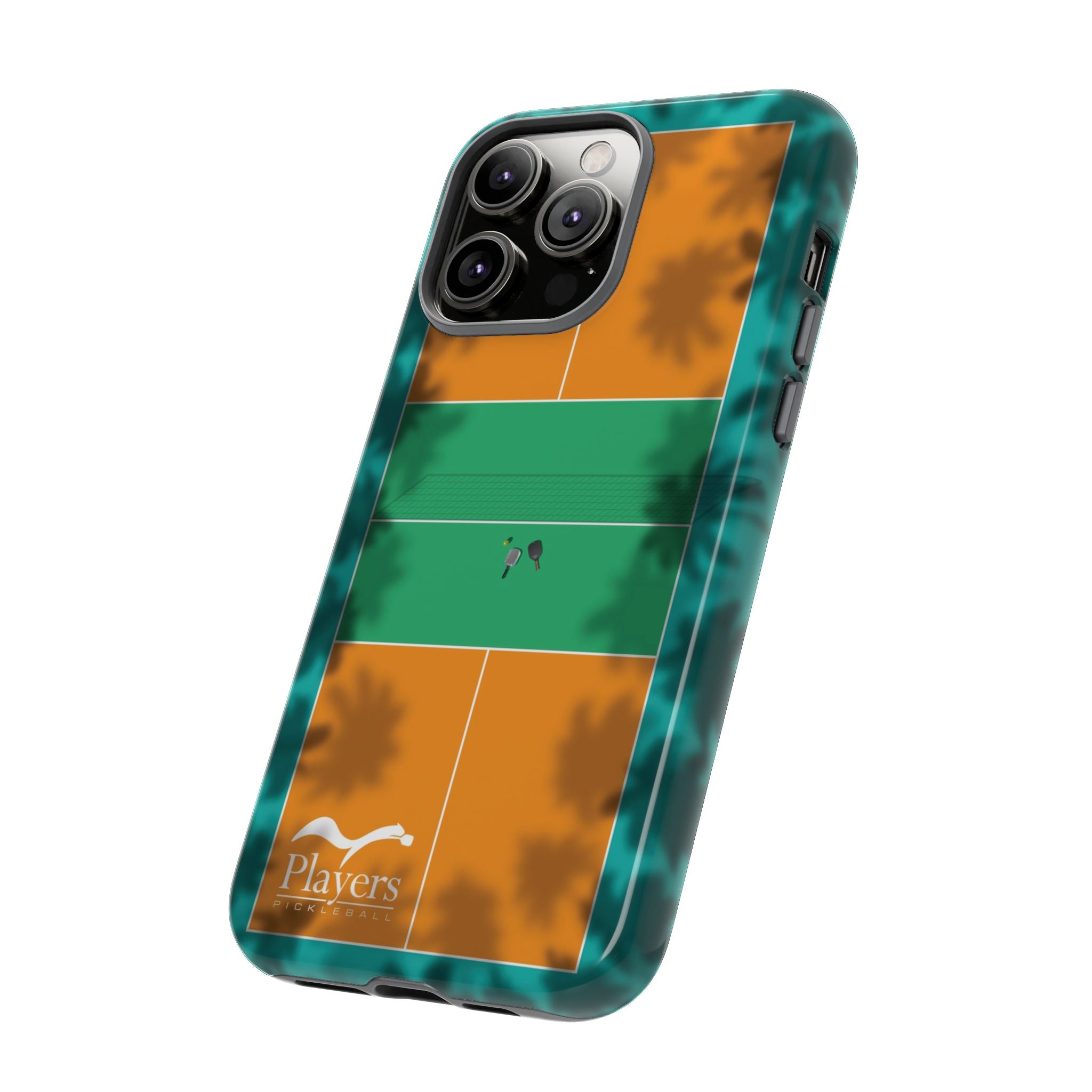 Pickleball Court Phone Cover - Tropical Palm Tree Design