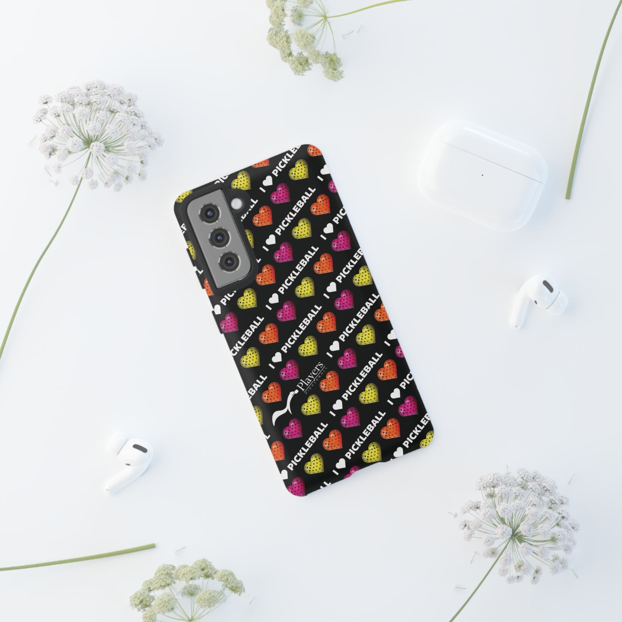 I Heart Pickleball Pattern Phone Cover