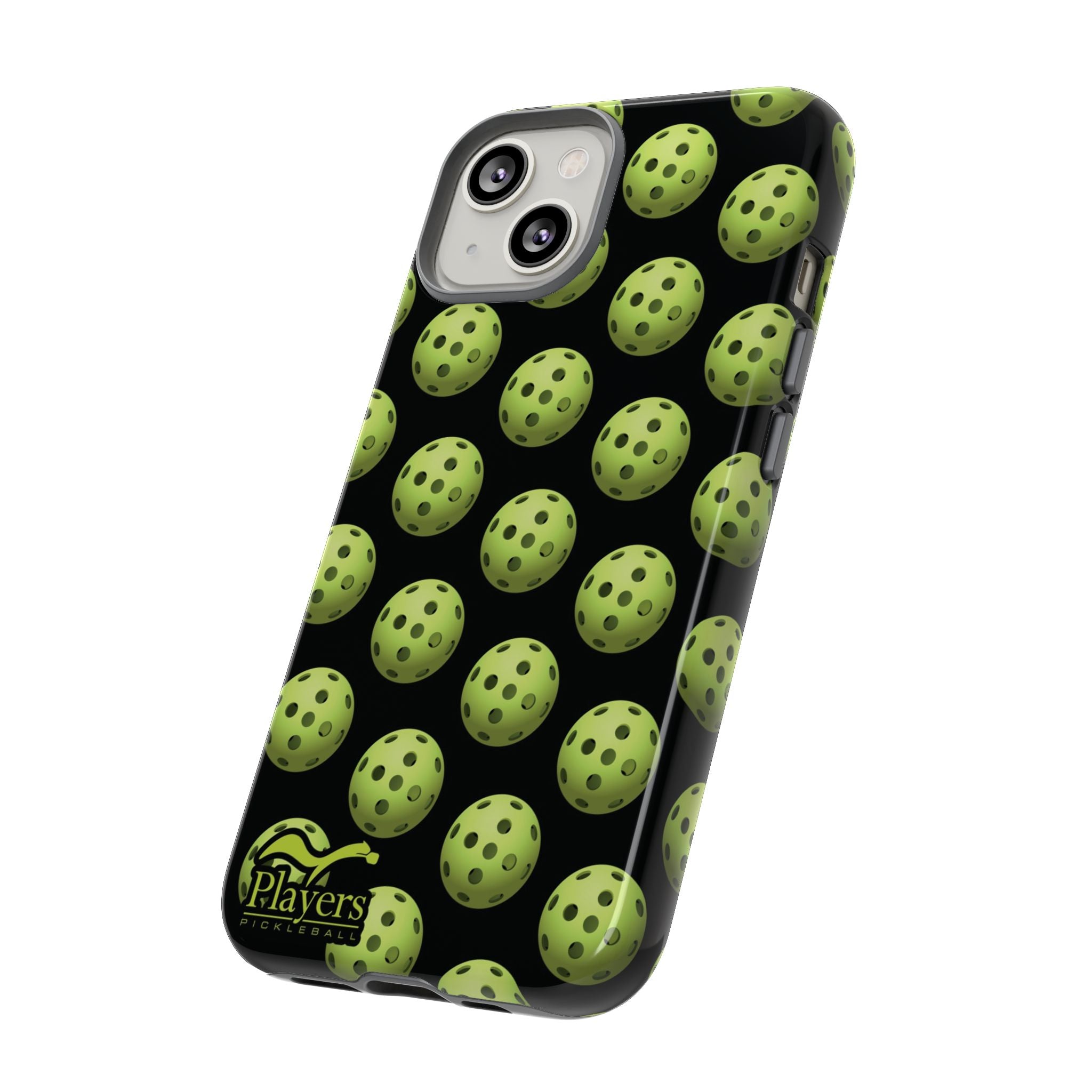 Pickleball Pattern Phone Cover (on Black)