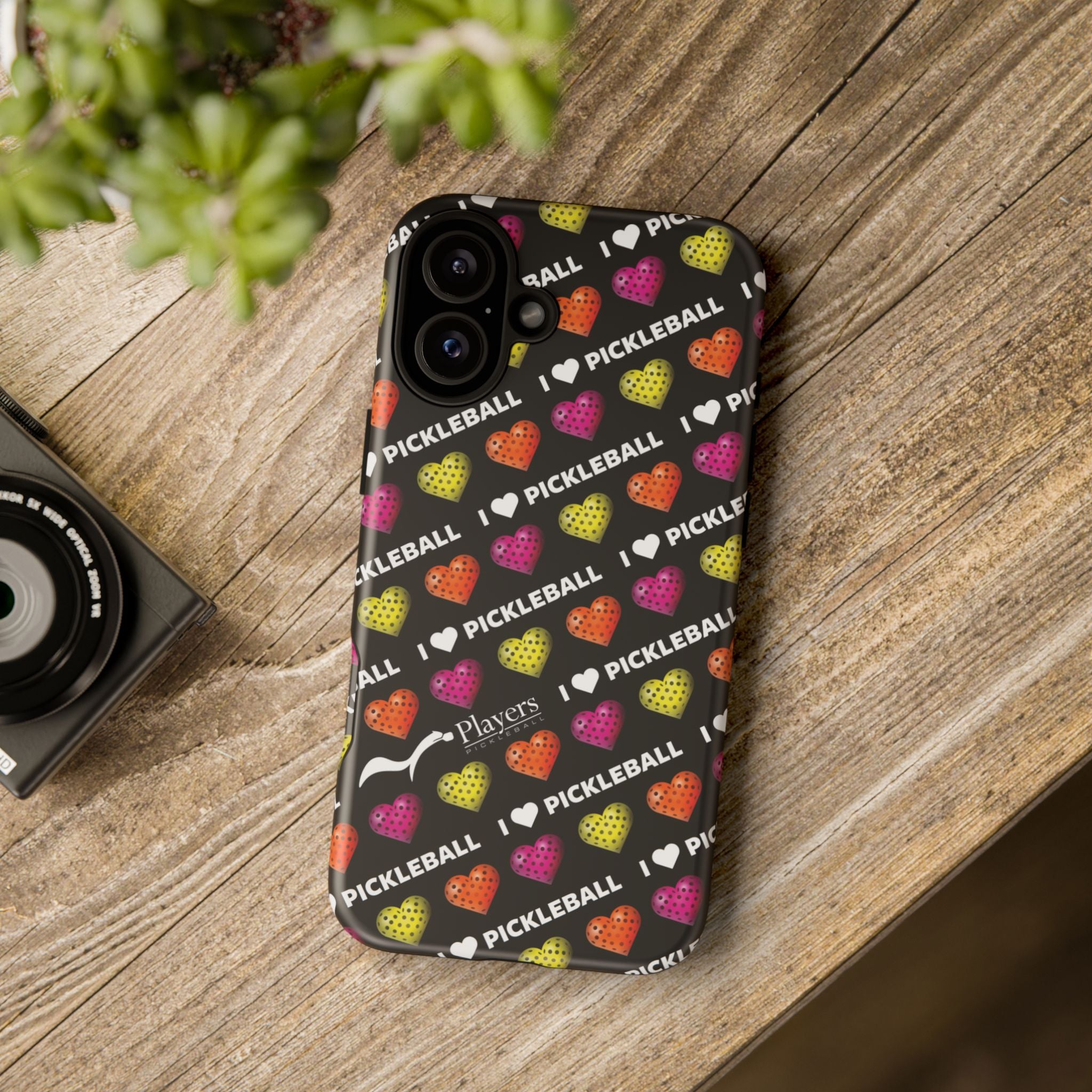 I Heart Pickleball Pattern Phone Cover