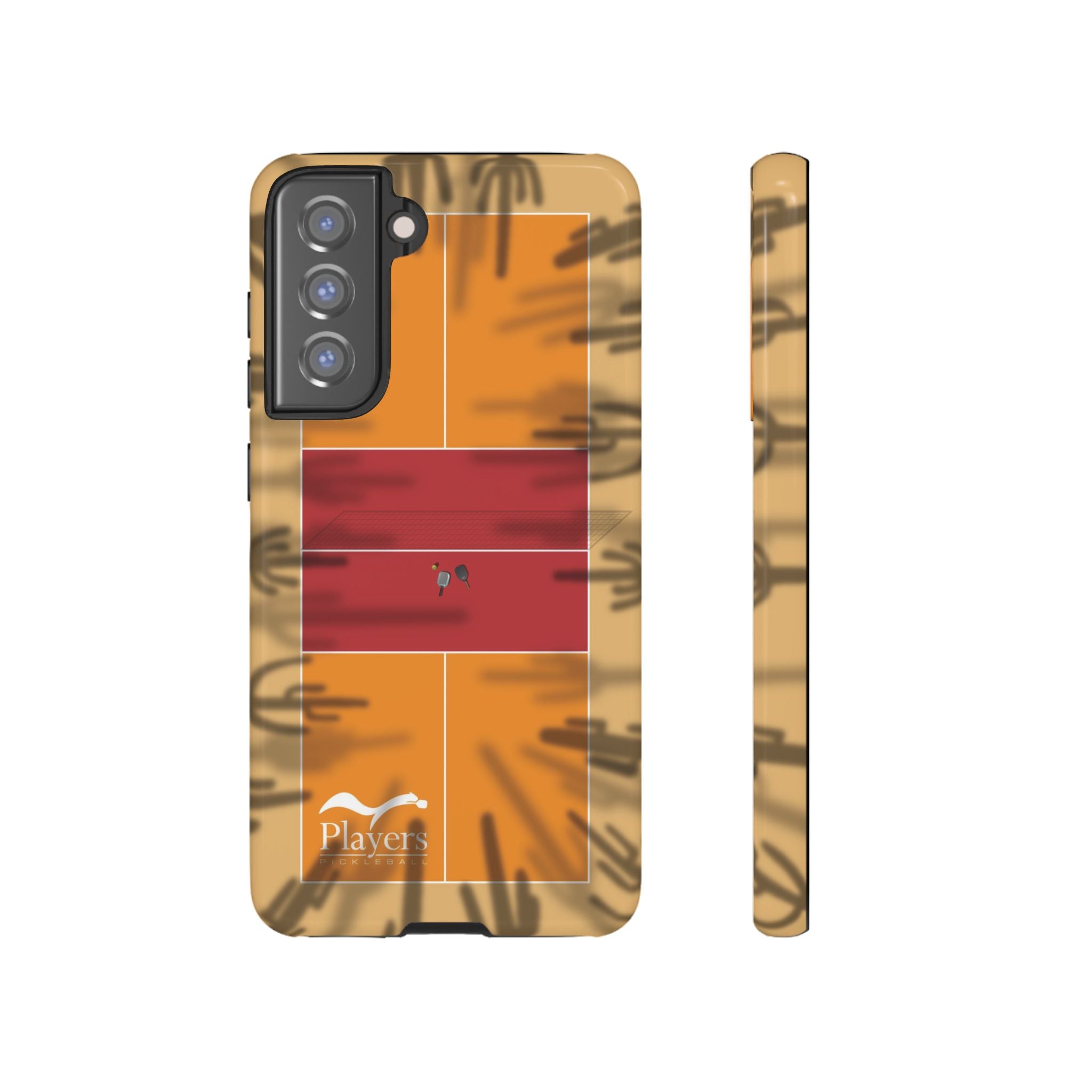 Pickleball Court Phone Cover - Southwest Saguaro Design