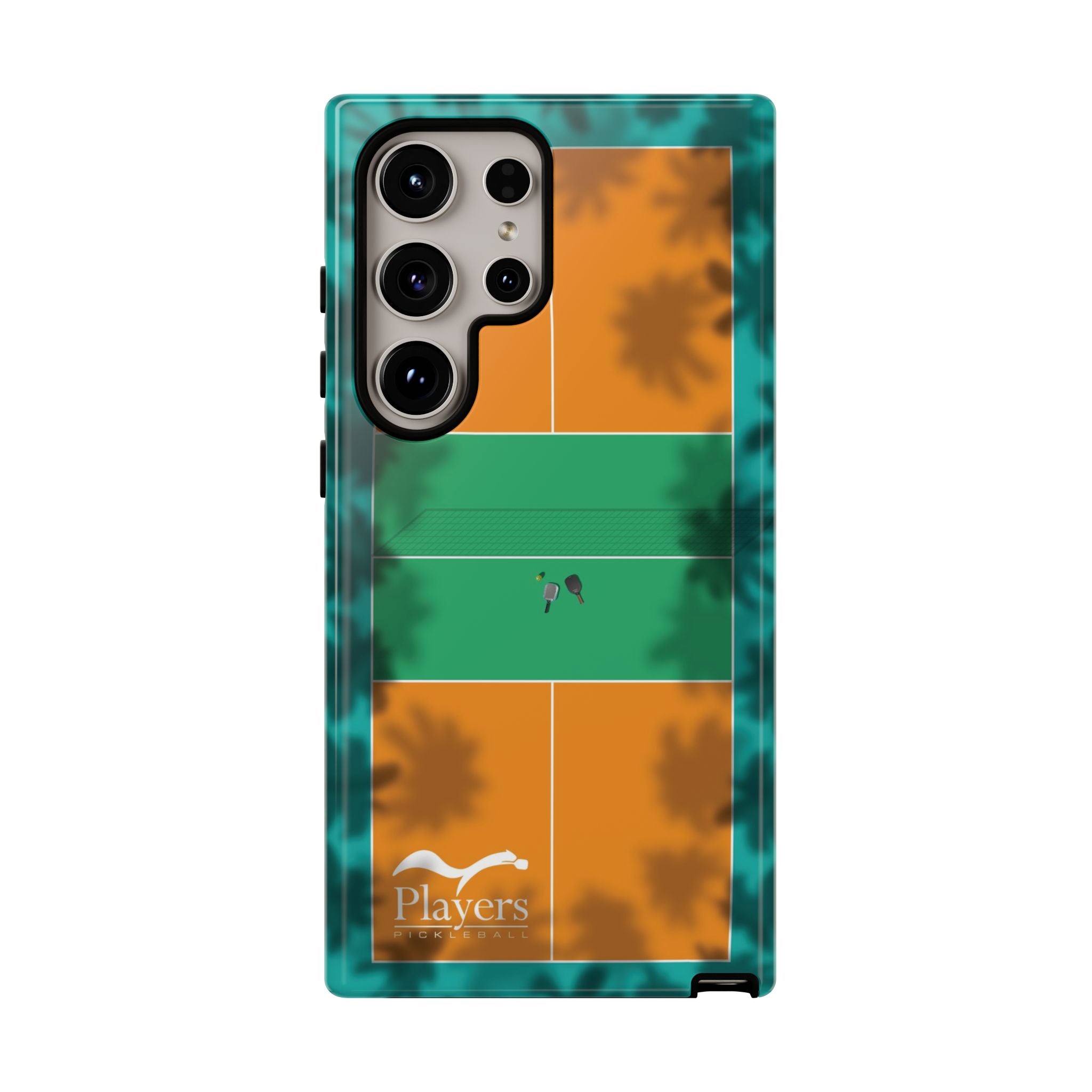 Pickleball Court Phone Cover - Tropical Palm Tree Design