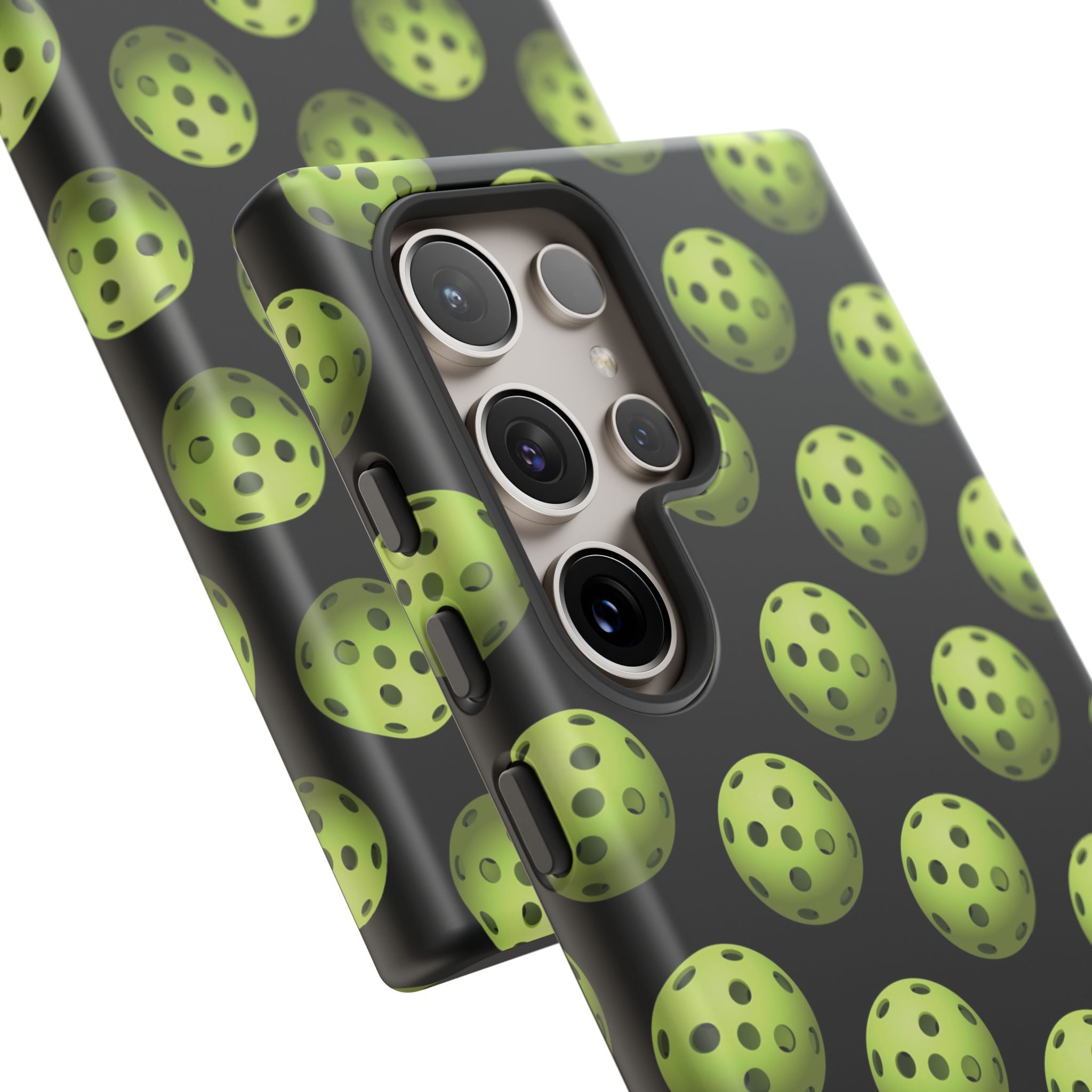 Pickleball Pattern Phone Cover (on Black)