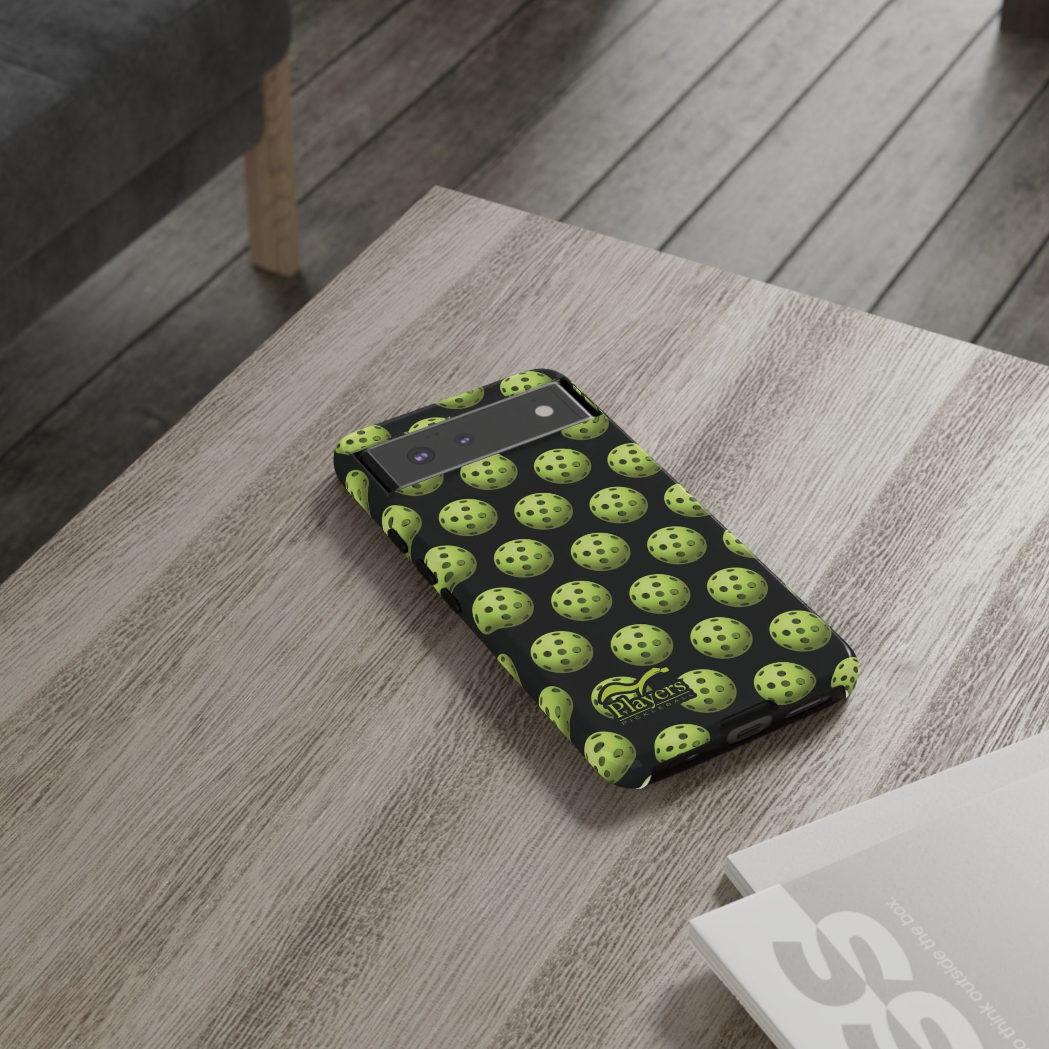 Pickleball Pattern Phone Cover (on Black)