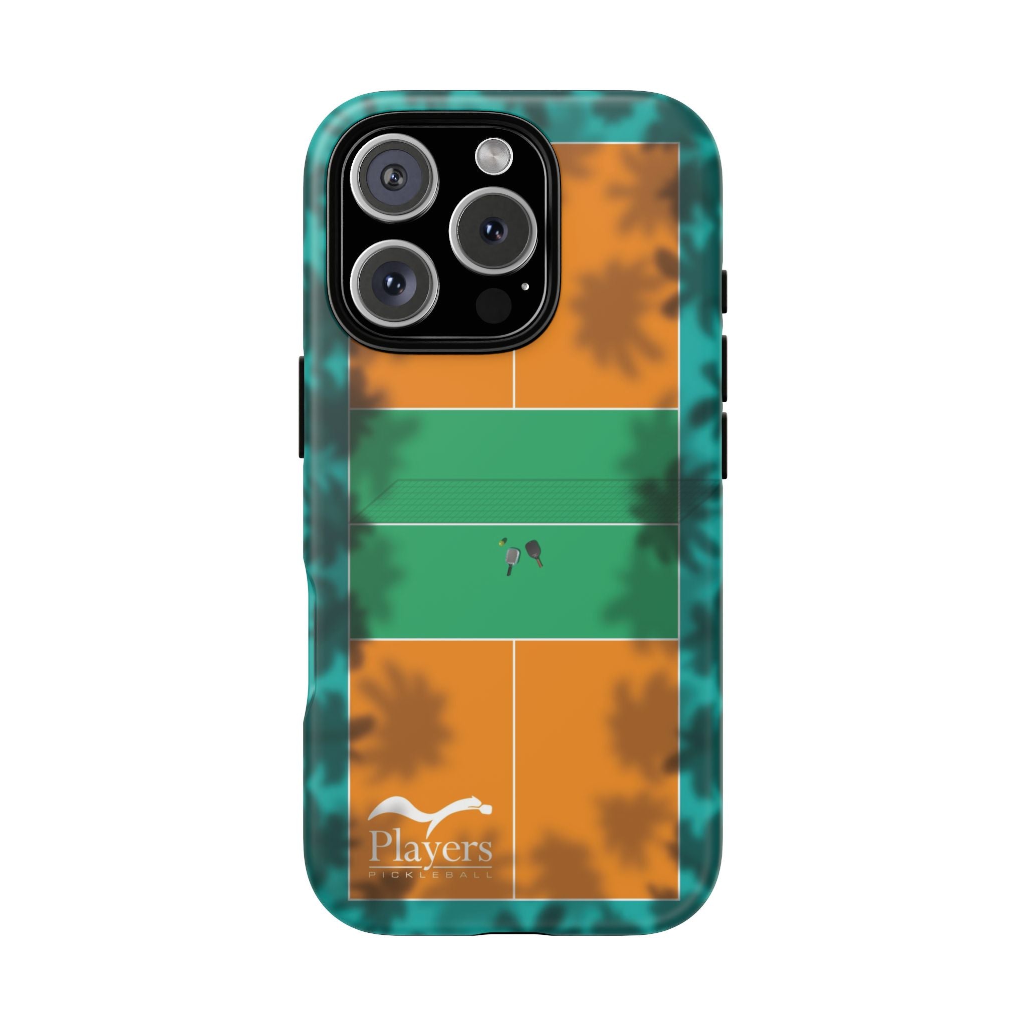 Pickleball Court Phone Cover - Tropical Palm Tree Design