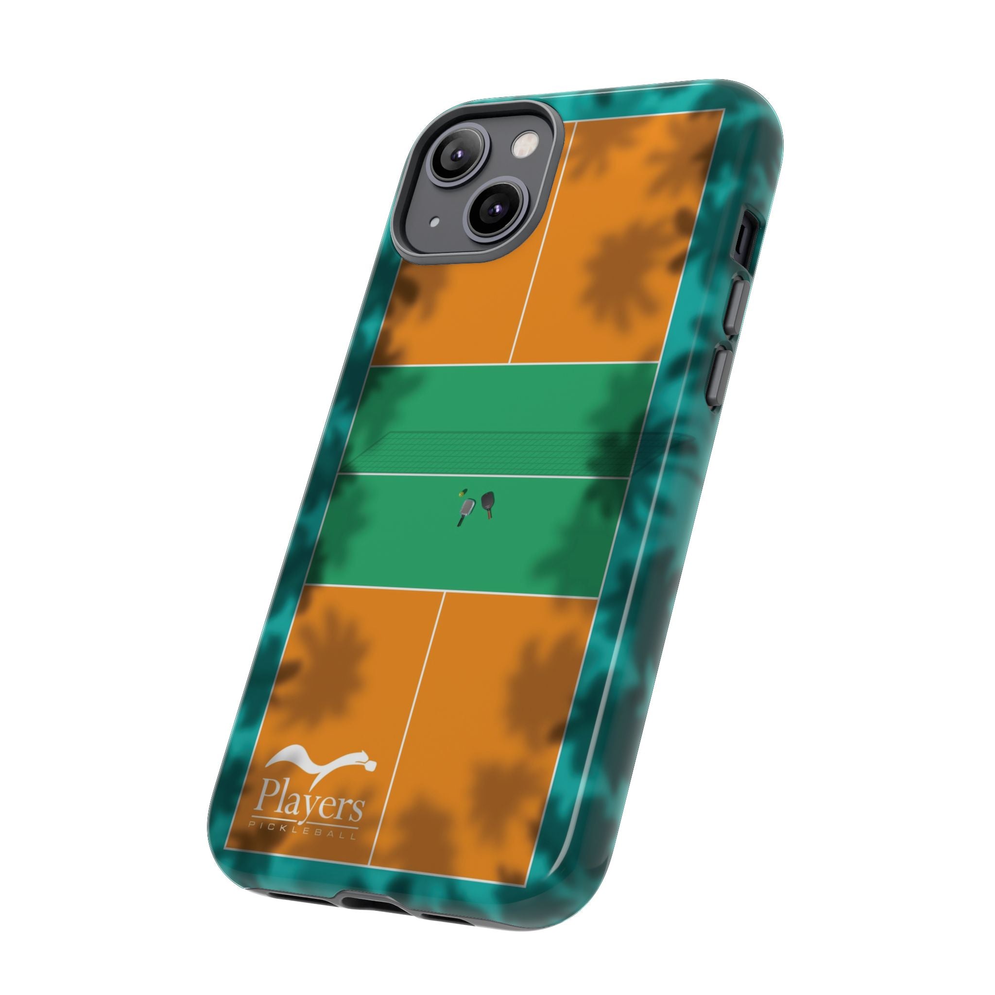 Pickleball Court Phone Cover - Tropical Palm Tree Design