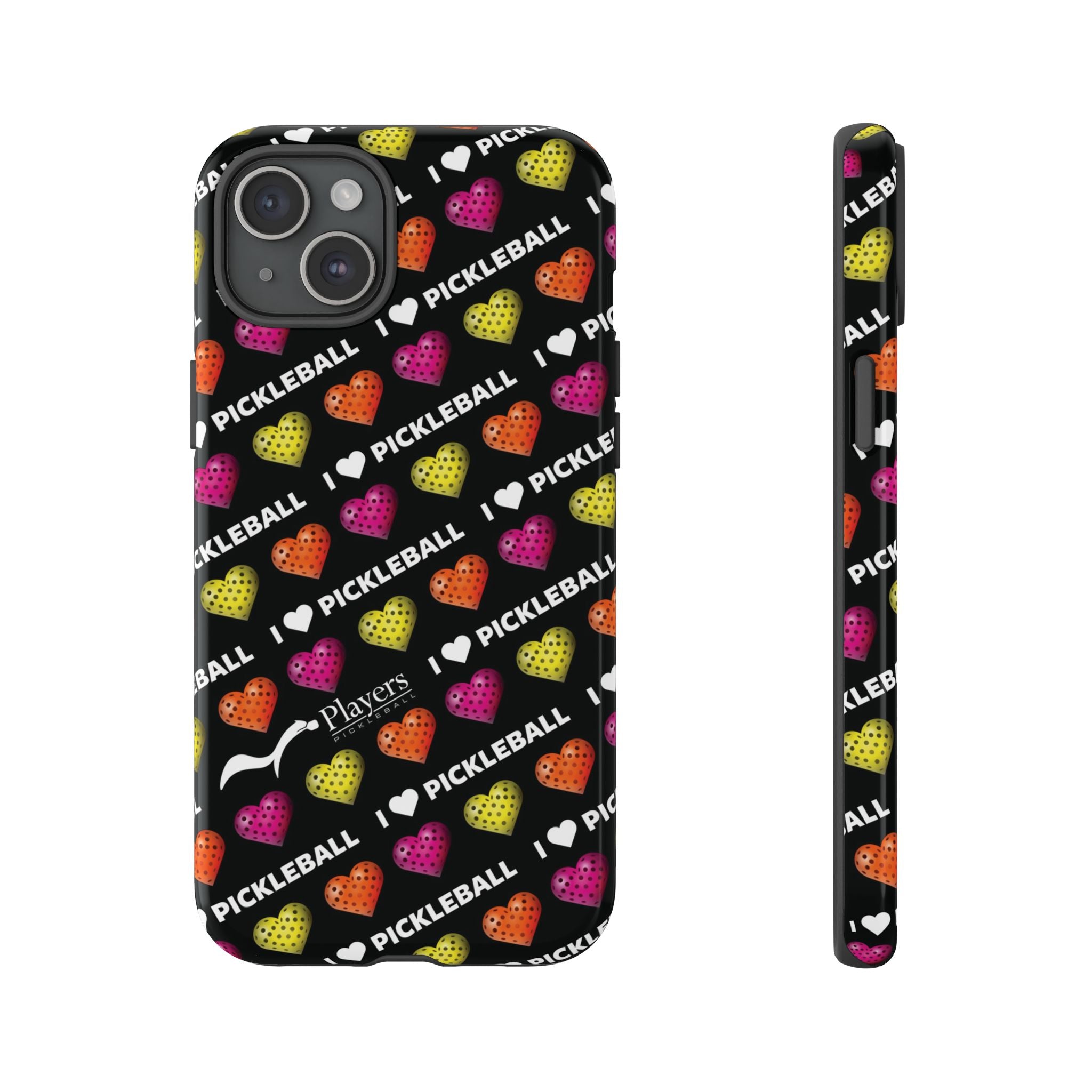 I Heart Pickleball Pattern Phone Cover