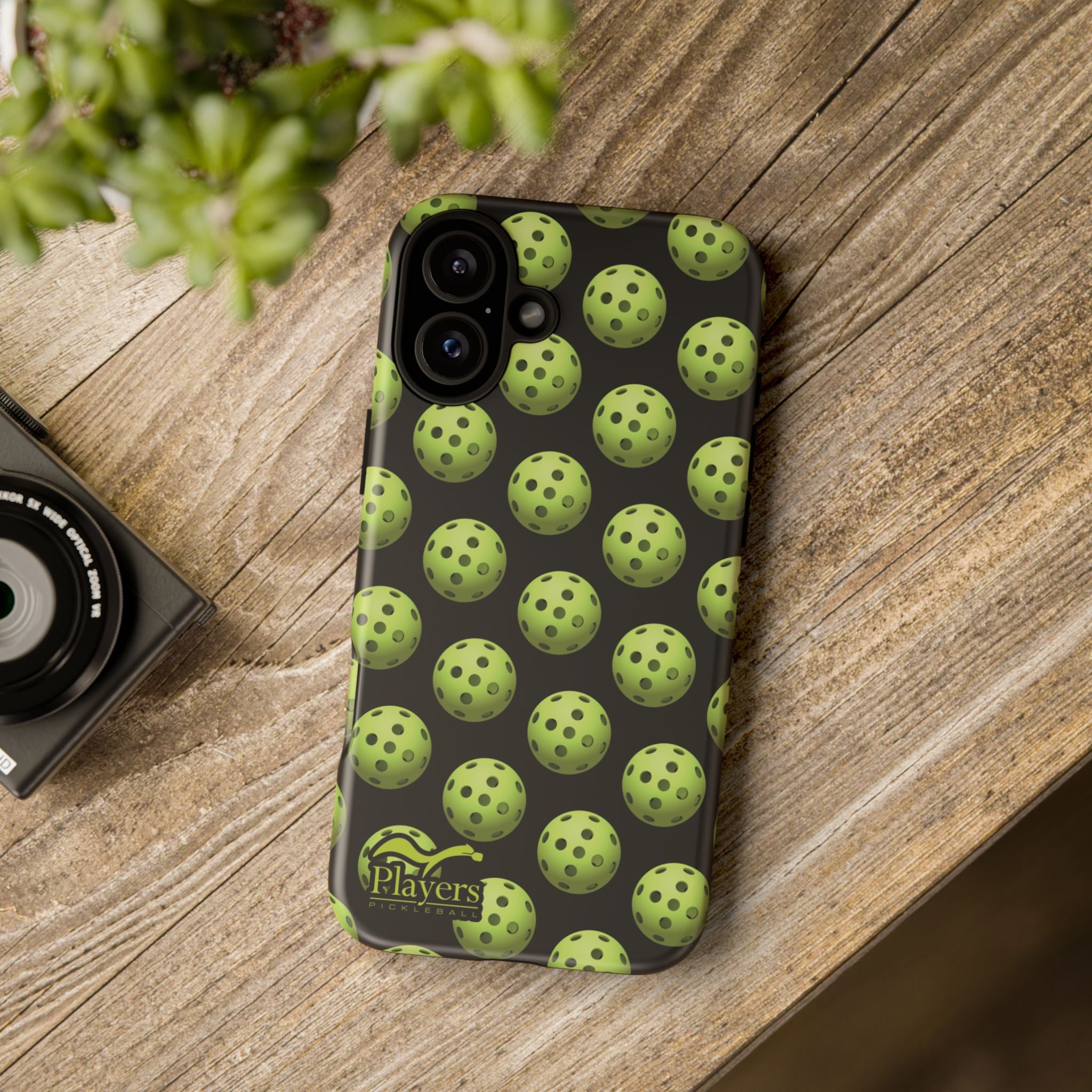 Pickleball Pattern Phone Cover (on Black)