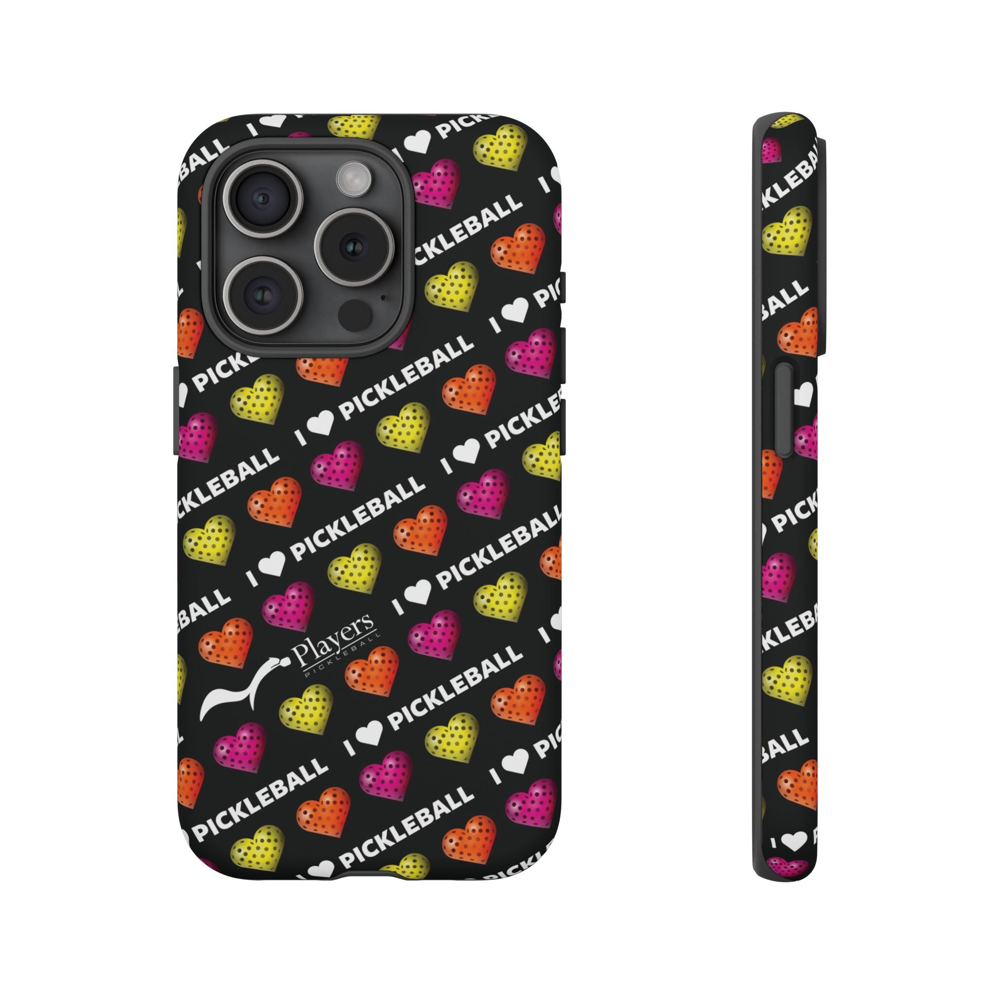 I Heart Pickleball Pattern Phone Cover