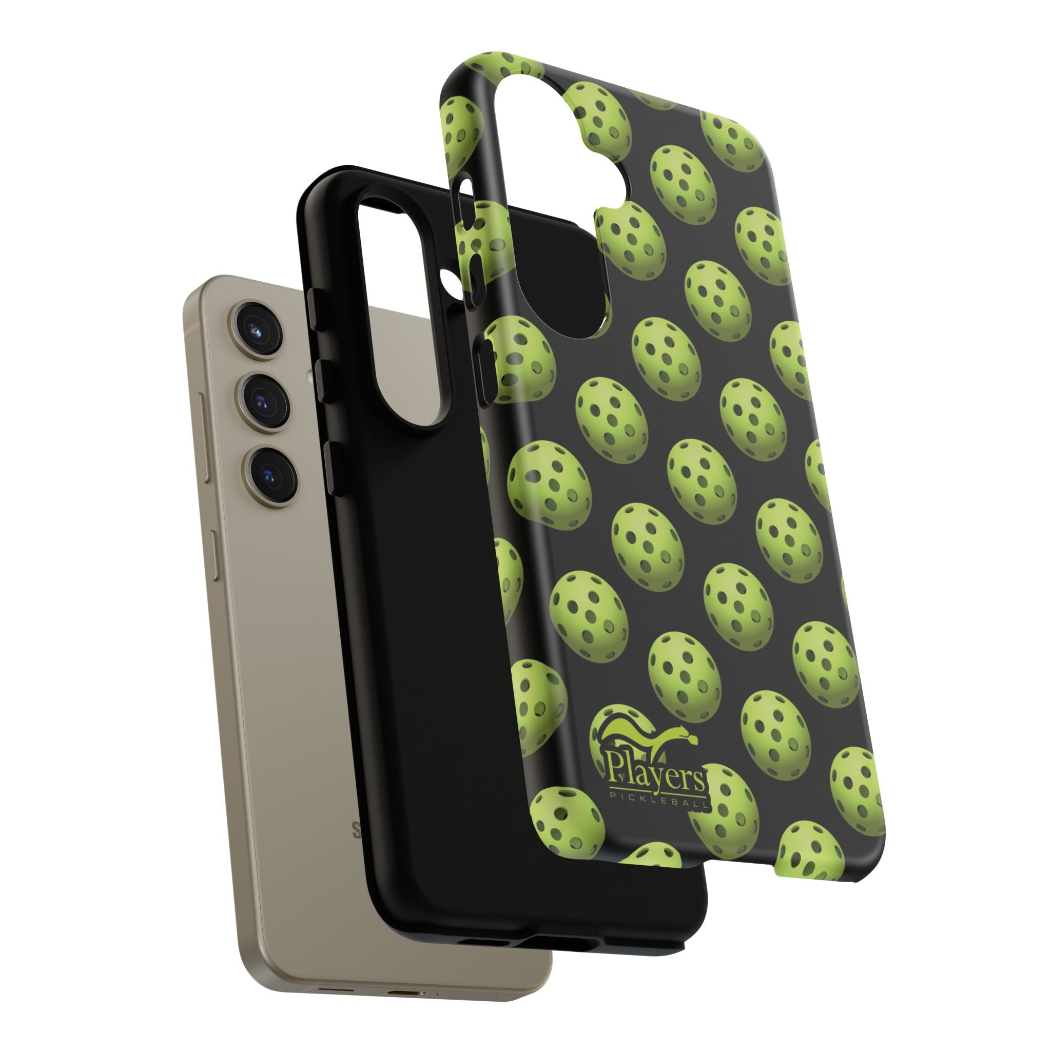 Pickleball Pattern Phone Cover (on Black)