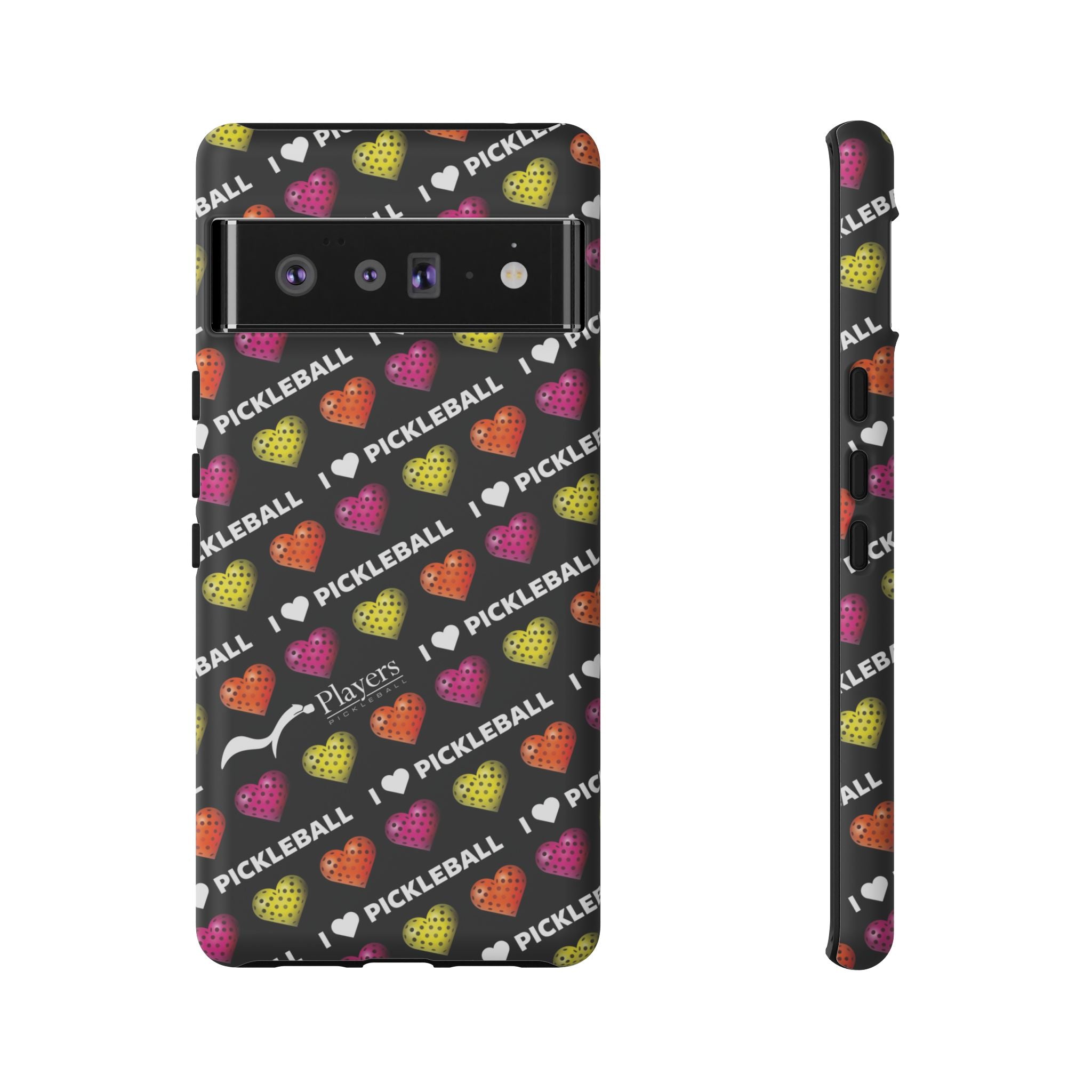 I Heart Pickleball Pattern Phone Cover