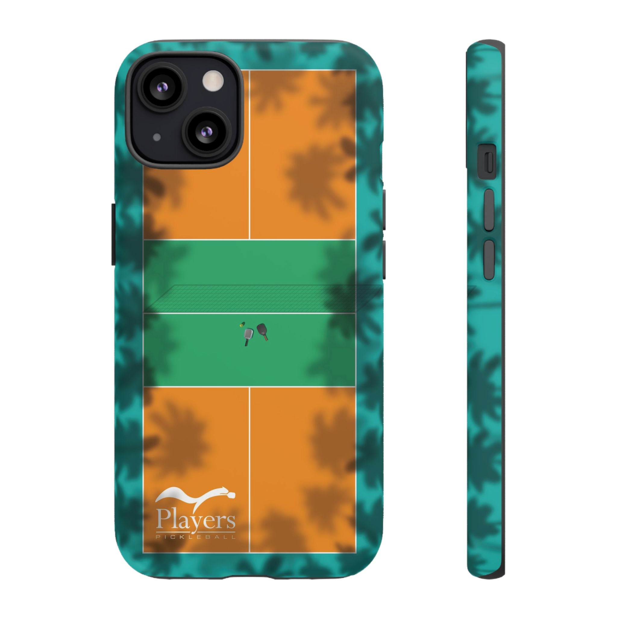 Pickleball Court Phone Cover - Tropical Palm Tree Design