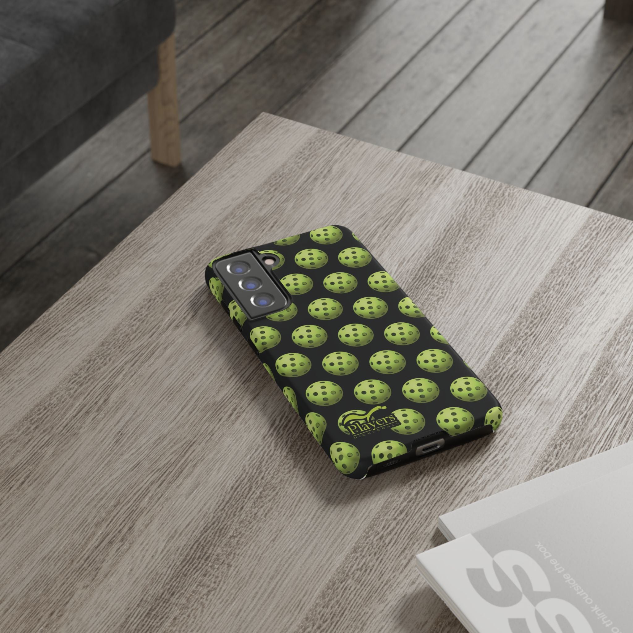 Pickleball Pattern Phone Cover (on Black)