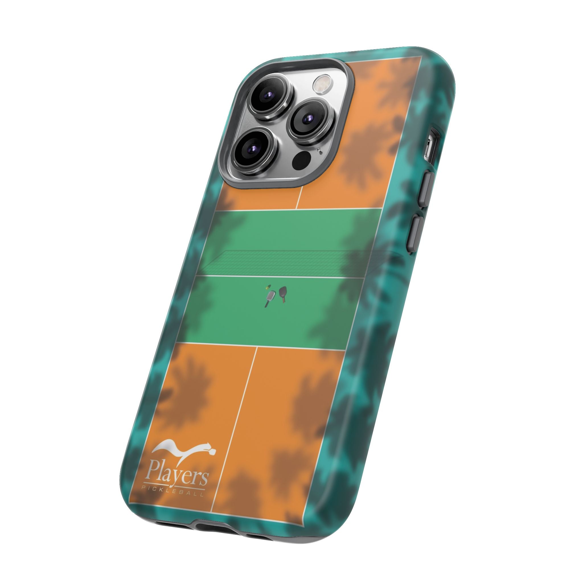 Pickleball Court Phone Cover - Tropical Palm Tree Design