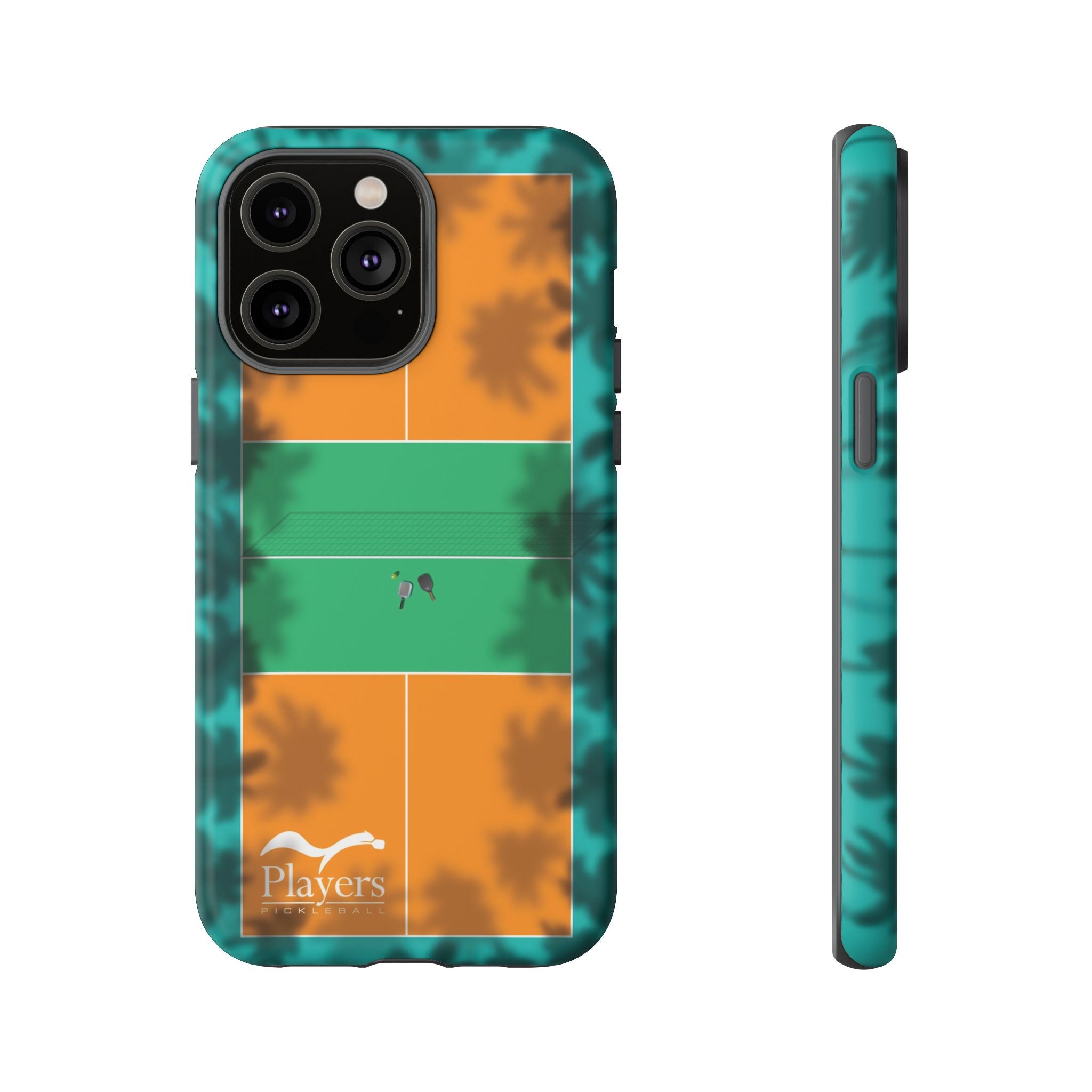 Pickleball Court Phone Cover - Tropical Palm Tree Design