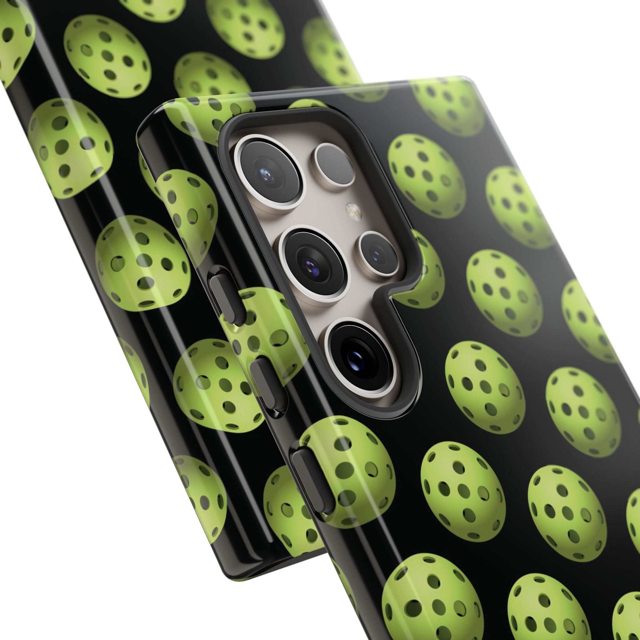 Pickleball Pattern Phone Cover (on Black)