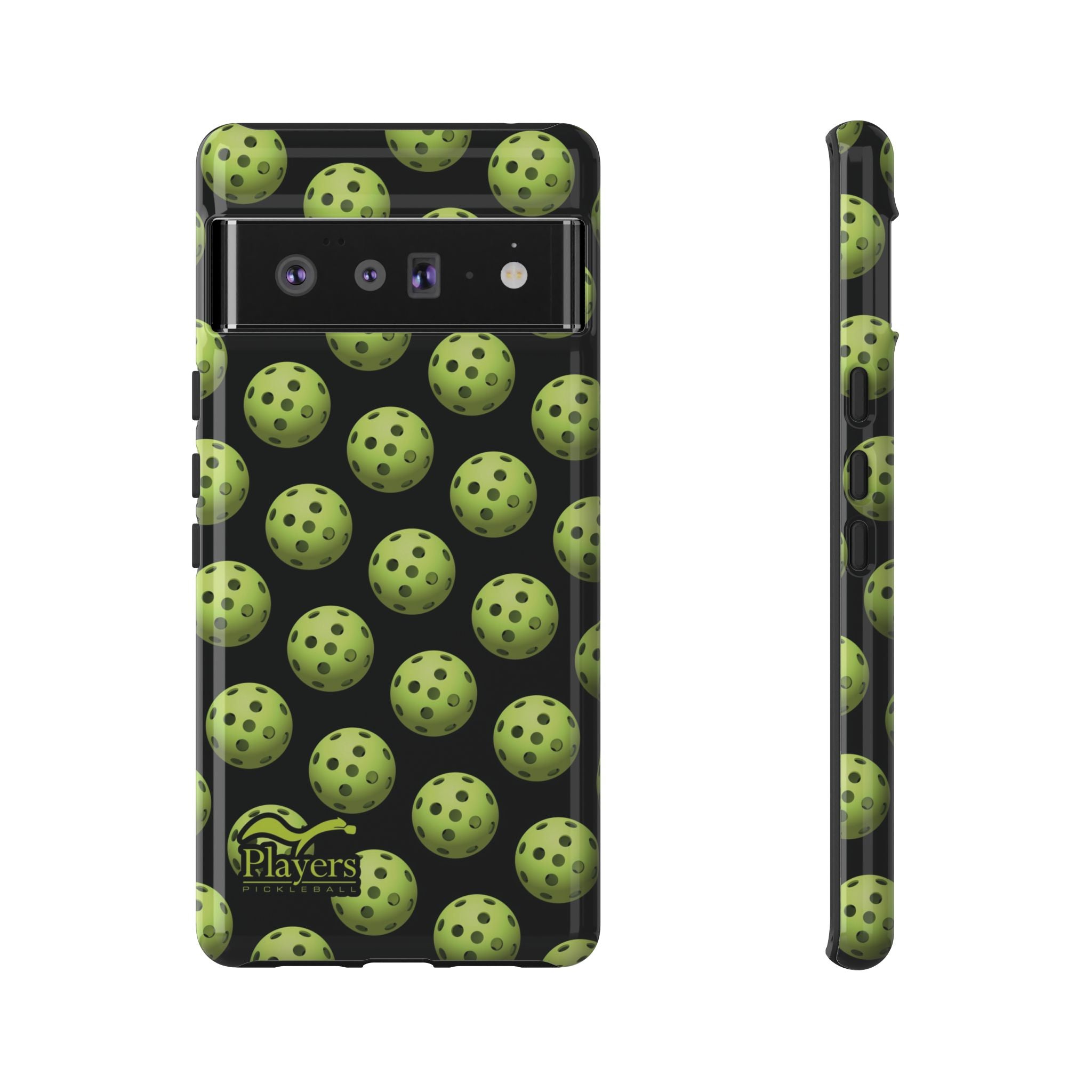 Pickleball Pattern Phone Cover (on Black)