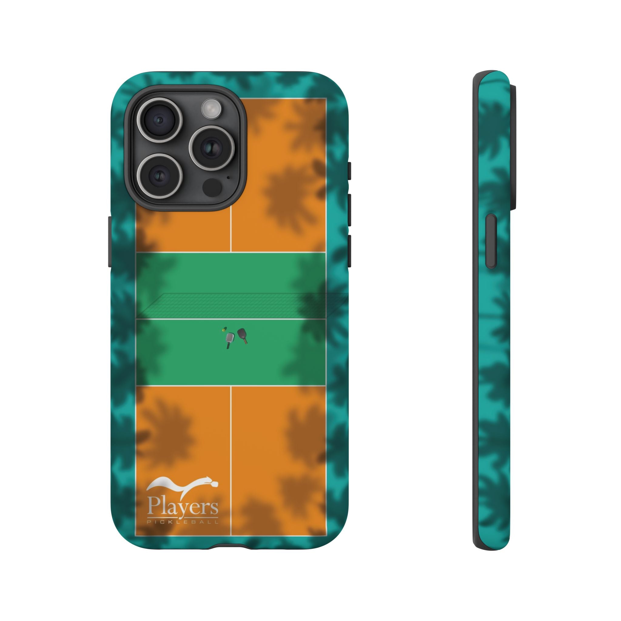 Pickleball Court Phone Cover - Tropical Palm Tree Design