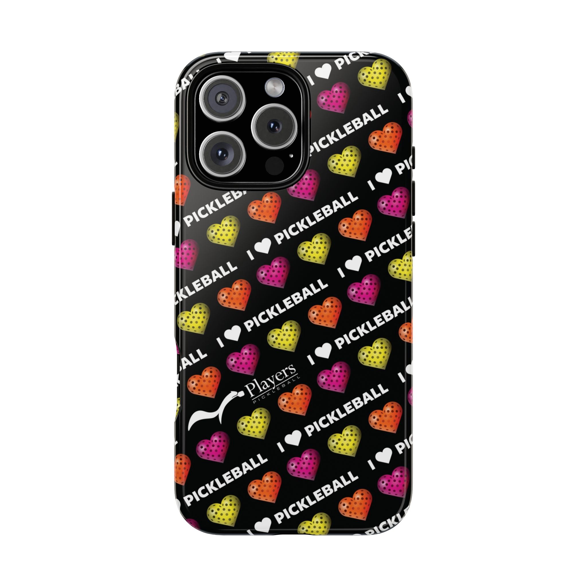 I Heart Pickleball Pattern Phone Cover