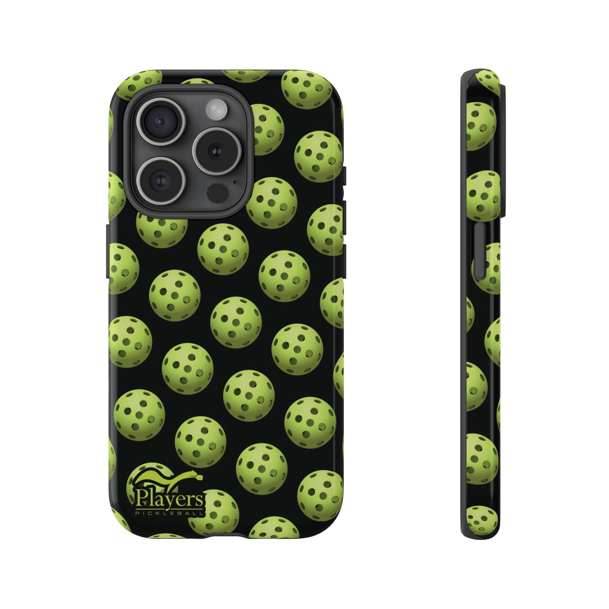 Pickleball Pattern Phone Cover (on Black)