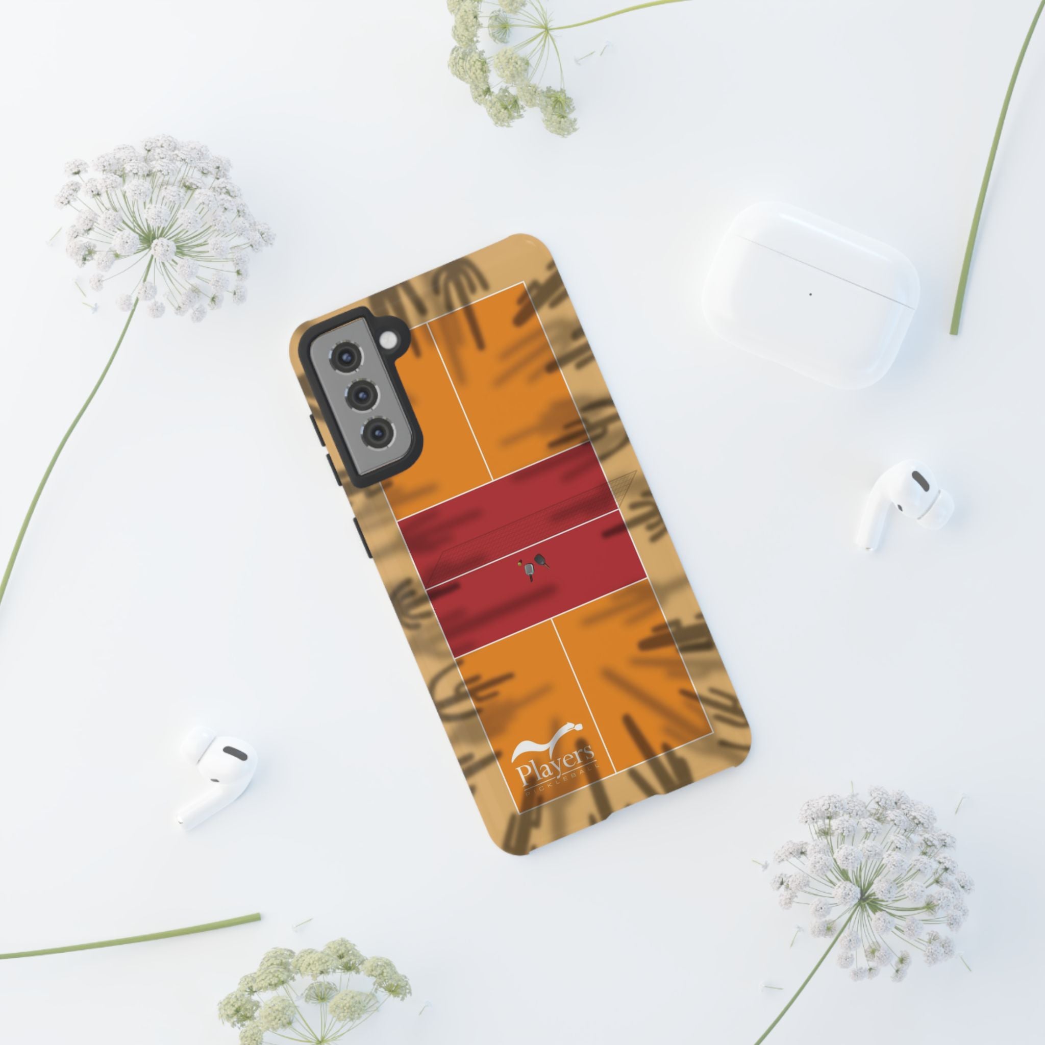 Pickleball Court Phone Cover - Southwest Saguaro Design