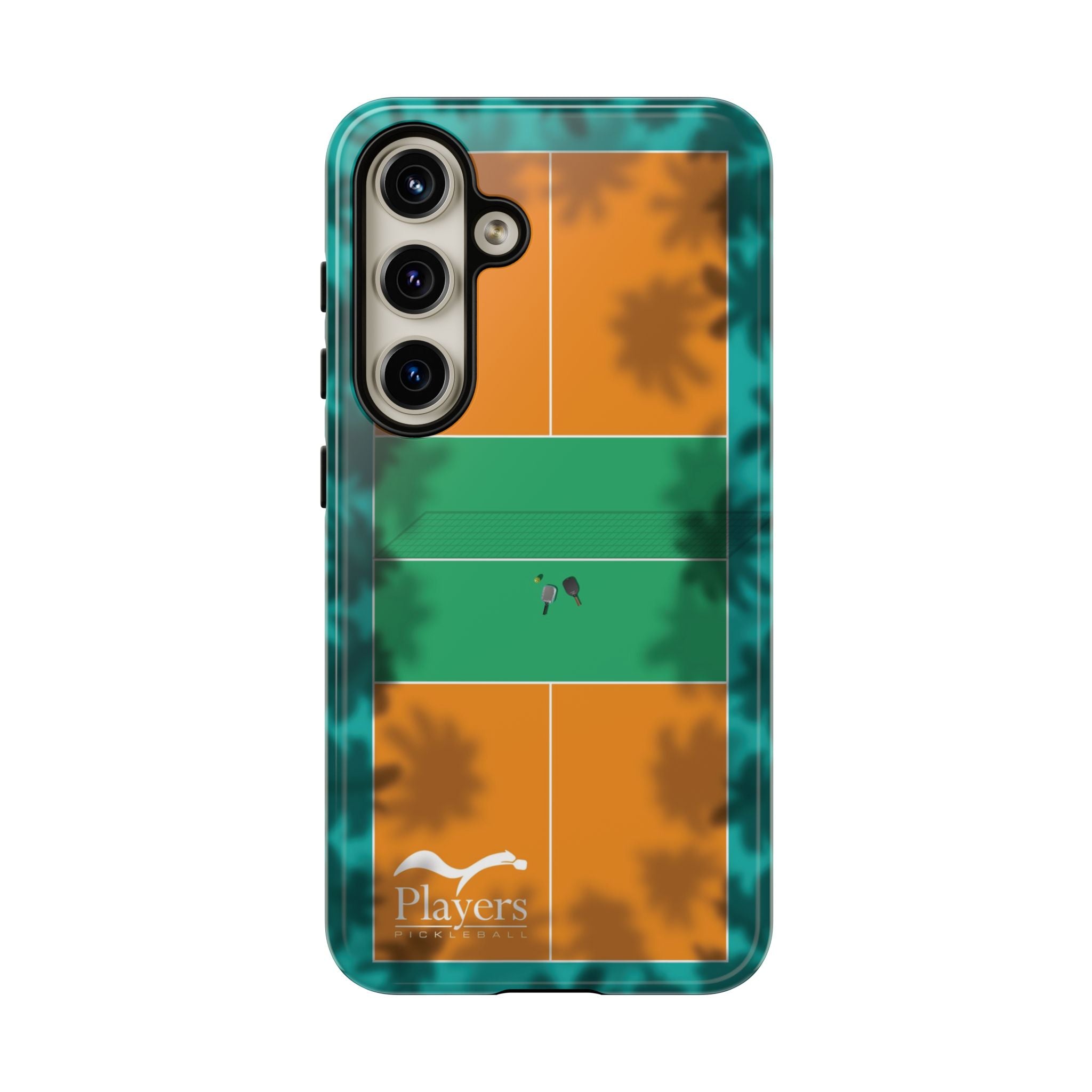 Pickleball Court Phone Cover - Tropical Palm Tree Design