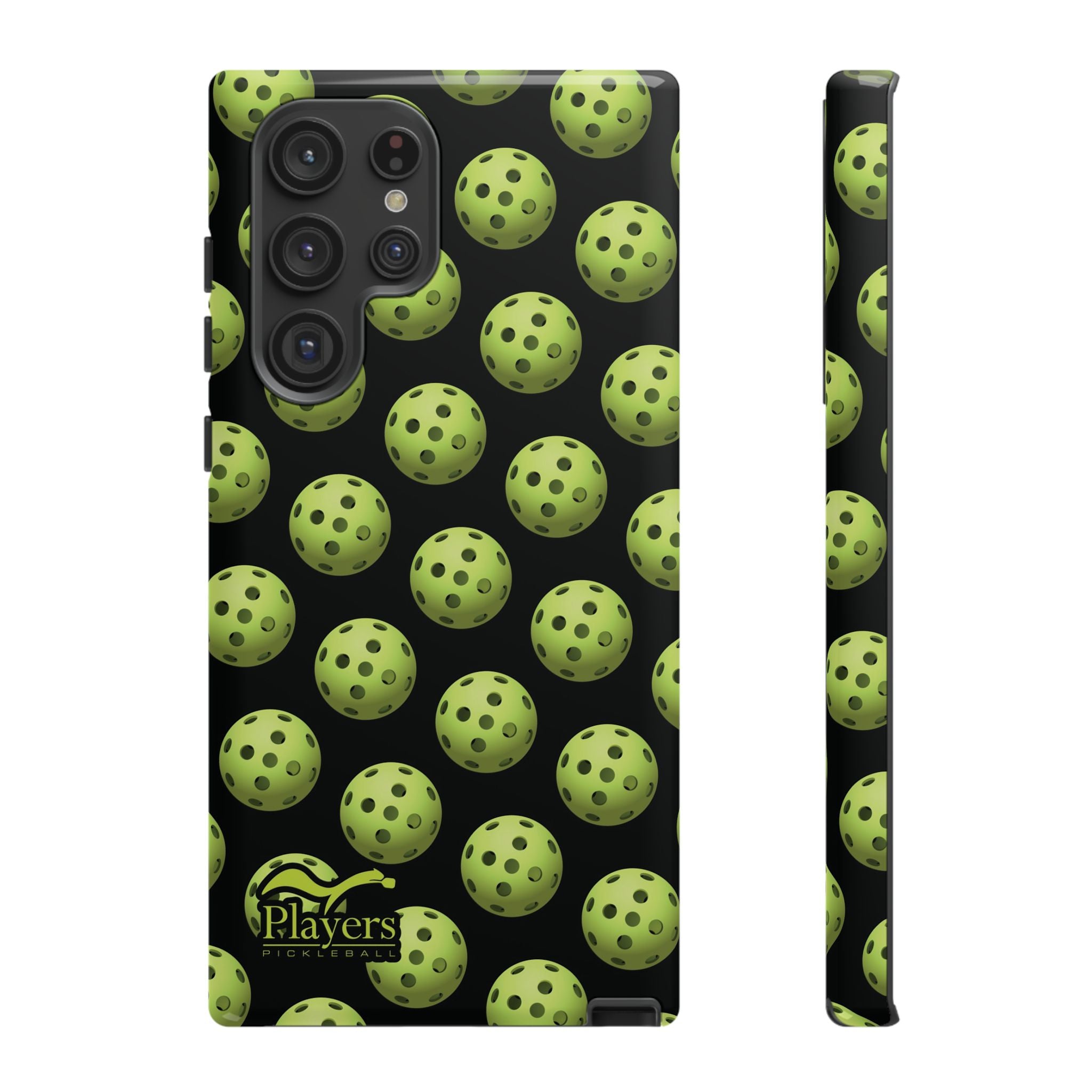 Pickleball Pattern Phone Cover (on Black)