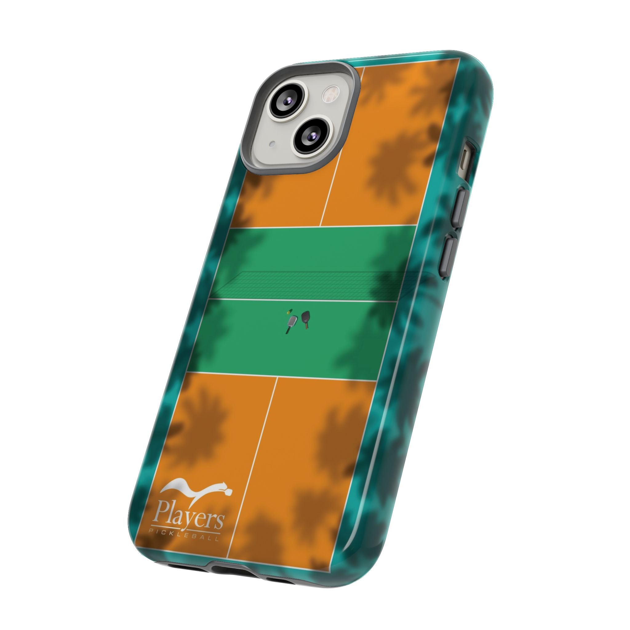 Pickleball Court Phone Cover - Tropical Palm Tree Design