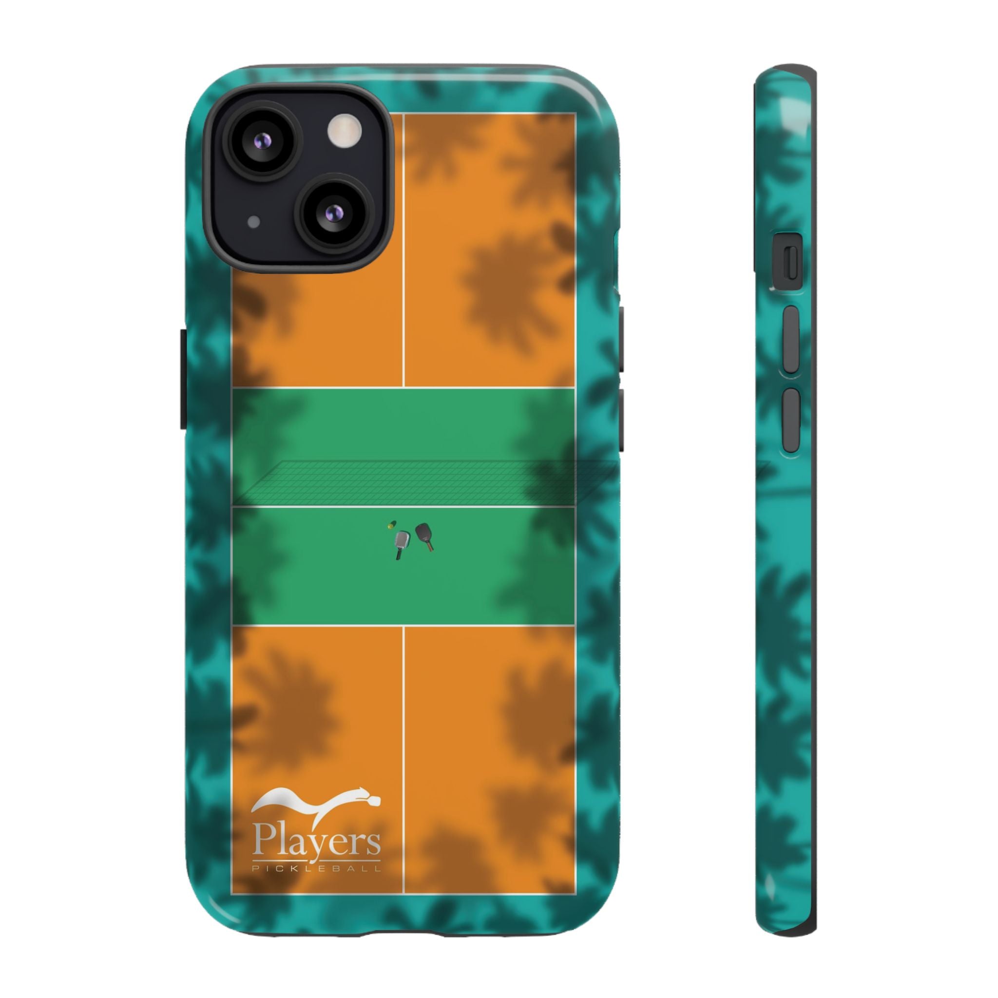 Pickleball Court Phone Cover - Tropical Palm Tree Design