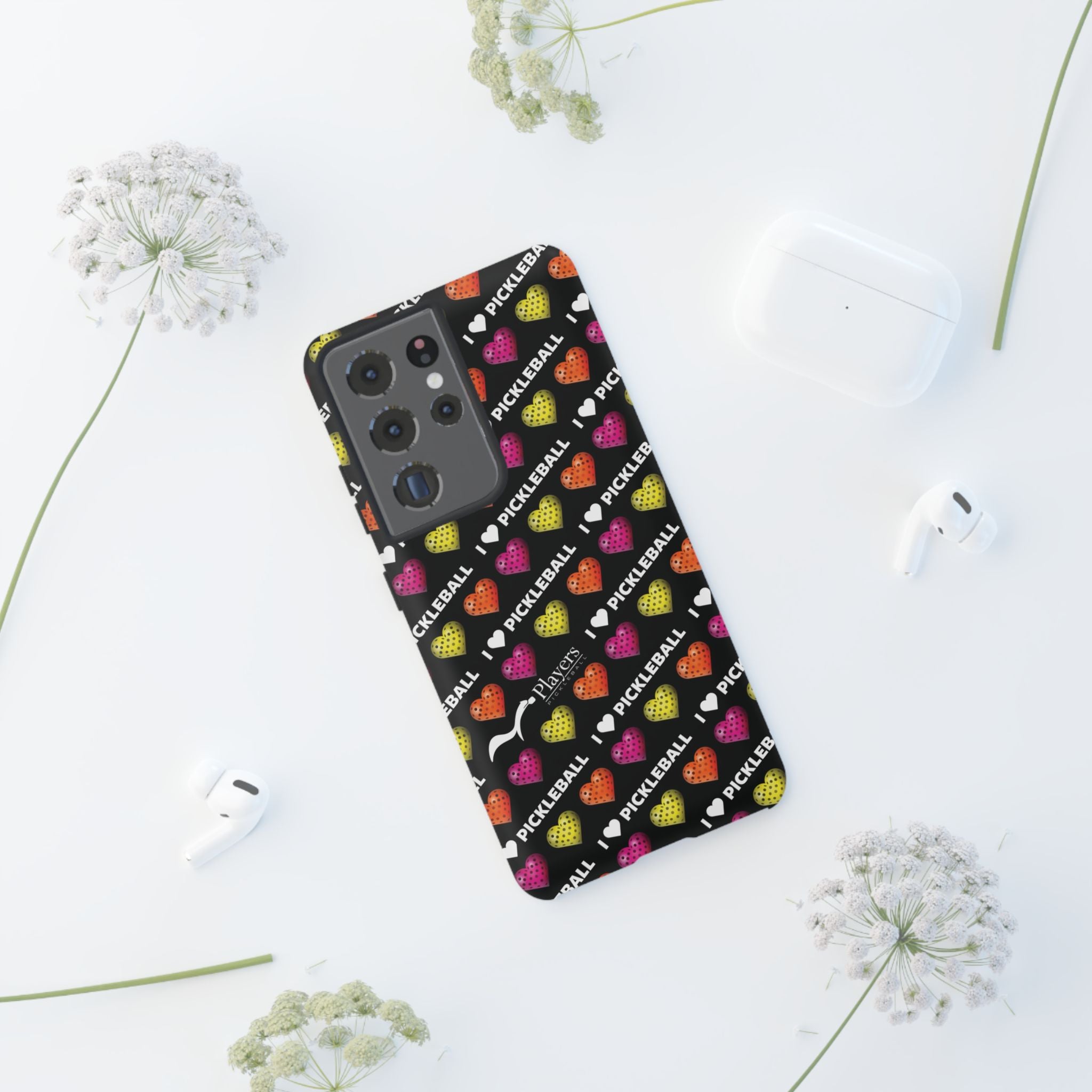 I Heart Pickleball Pattern Phone Cover