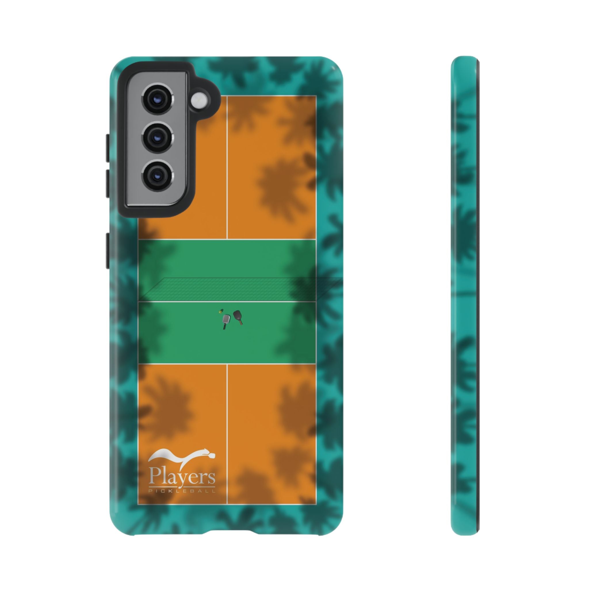 Pickleball Court Phone Cover - Tropical Palm Tree Design