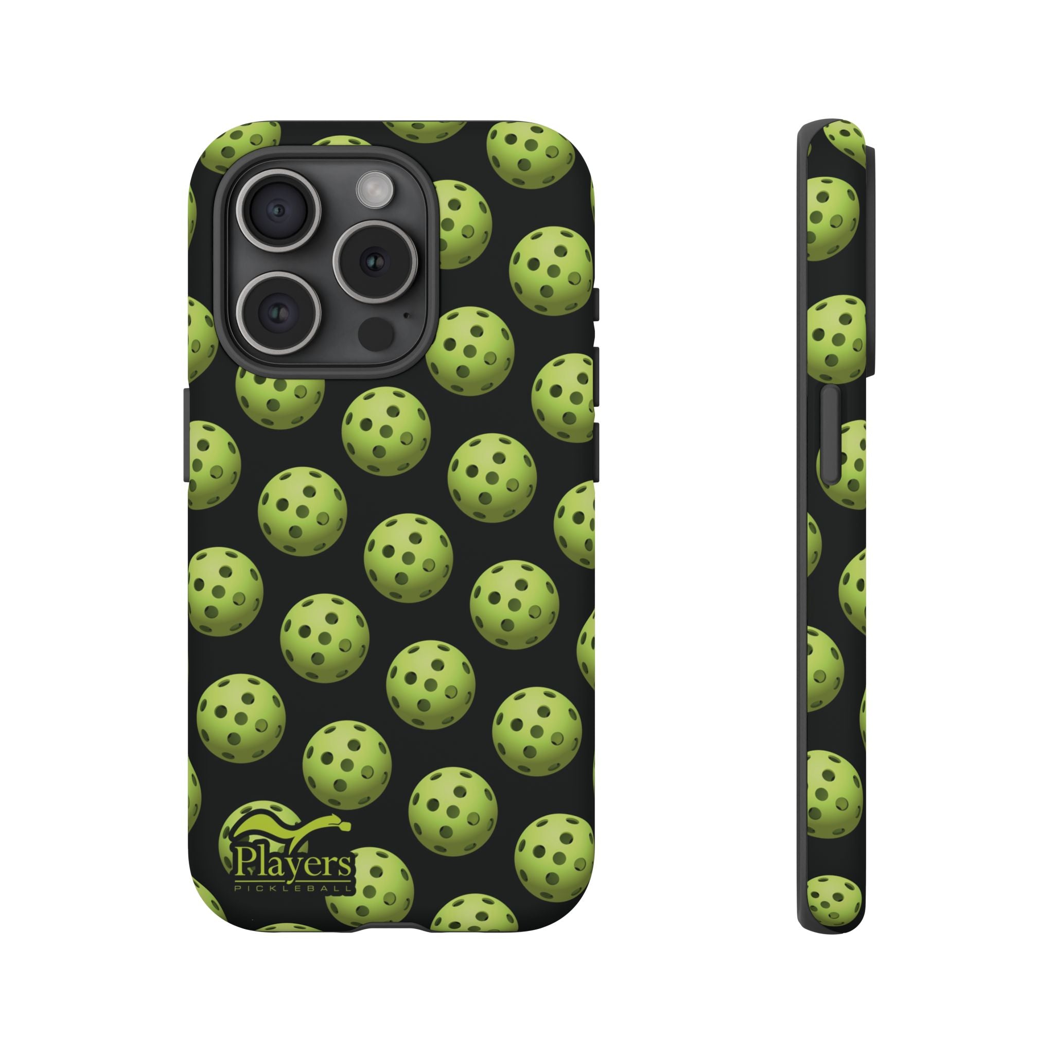 Pickleball Pattern Phone Cover (on Black)