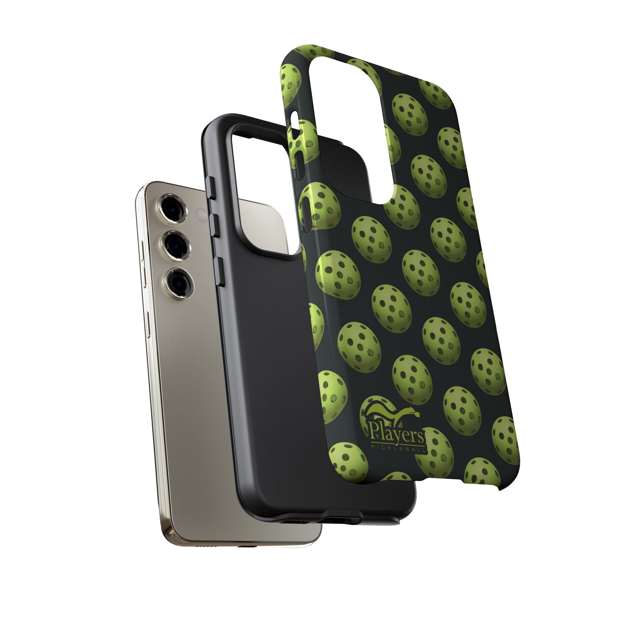 Pickleball Pattern Phone Cover (on Black)