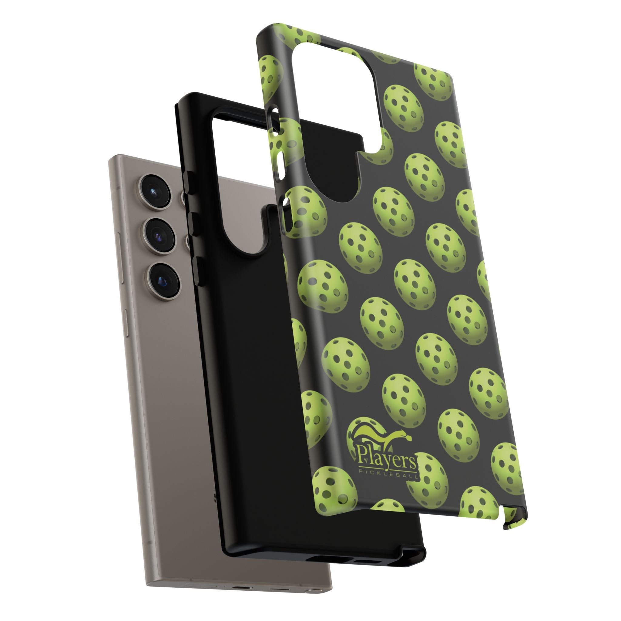 Pickleball Pattern Phone Cover (on Black)