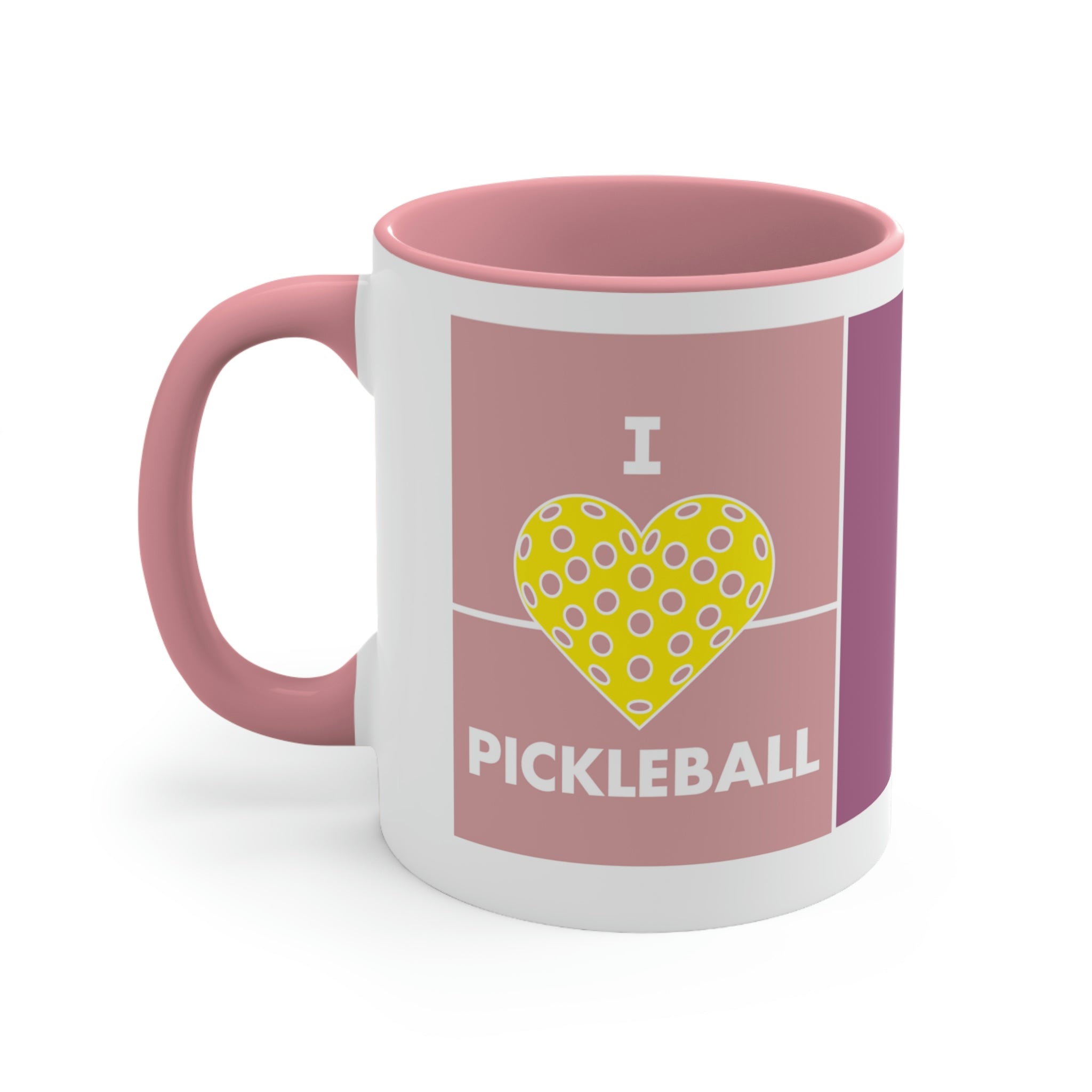 "I Love Pickleball" Court Coffee Mug, 11oz